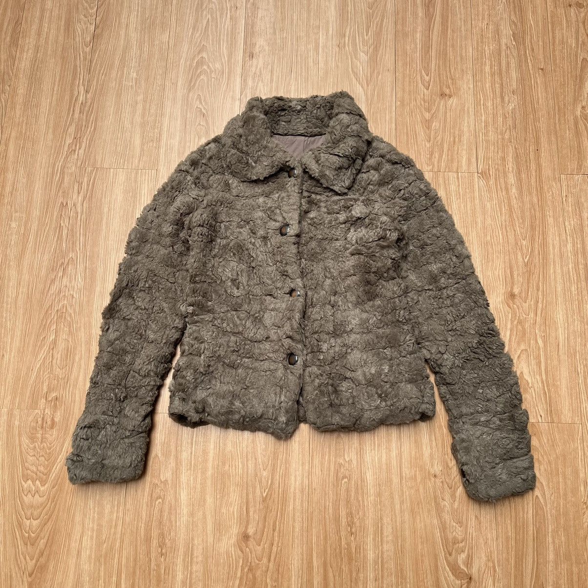 Mango Y2K RARE DESIGN MNG SPORTWEAR Fur Jacket Cropped Size L / US 10 / IT 46 - 1 Thumbnail