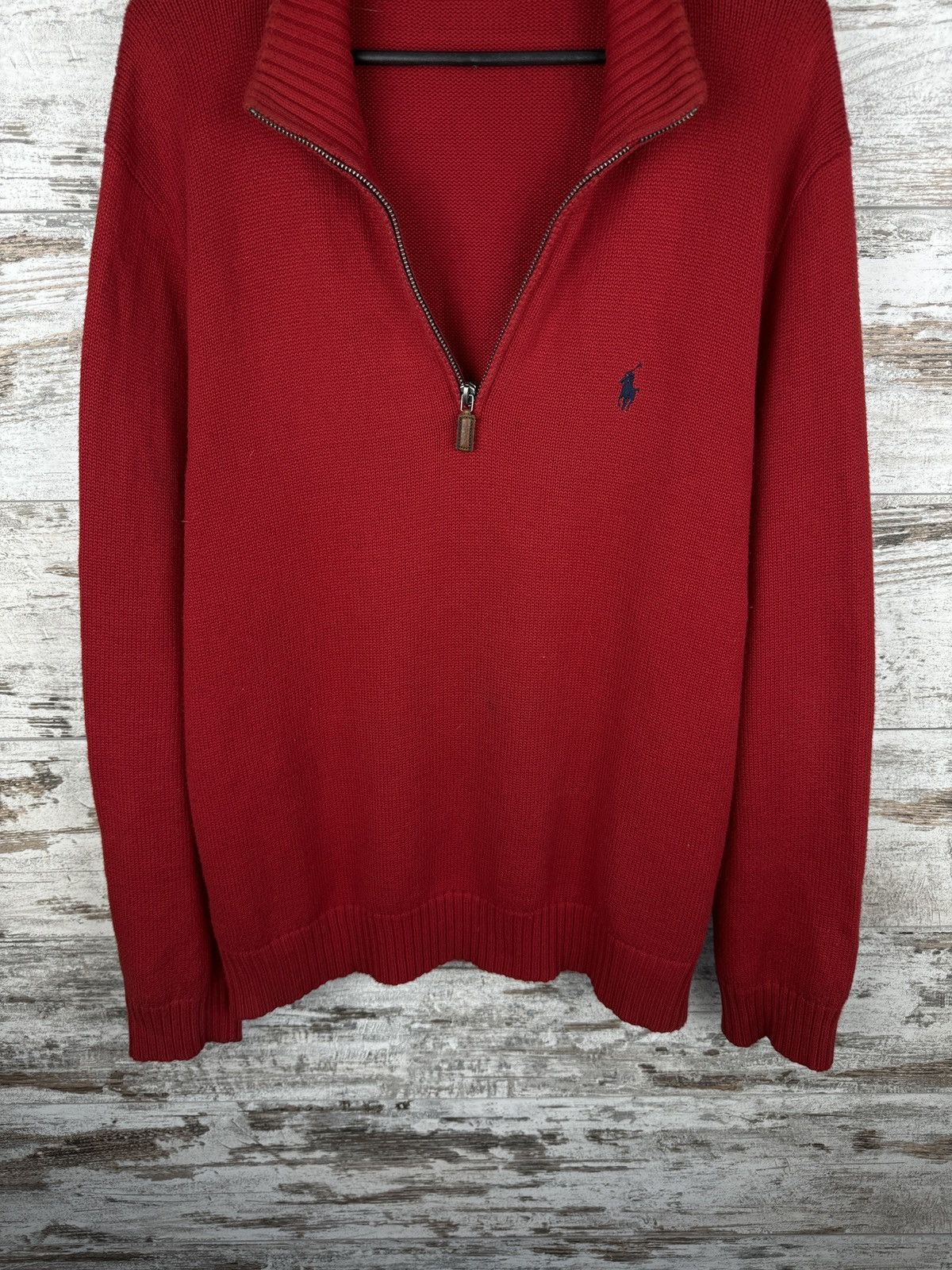 Polo Ralph Lauren × Vintage Mens Vintage Polo Ralph Lauren 1/3 zip sweater knitwear y2k Size US L / EU 52-54 / 3 - 4 Thumbnail