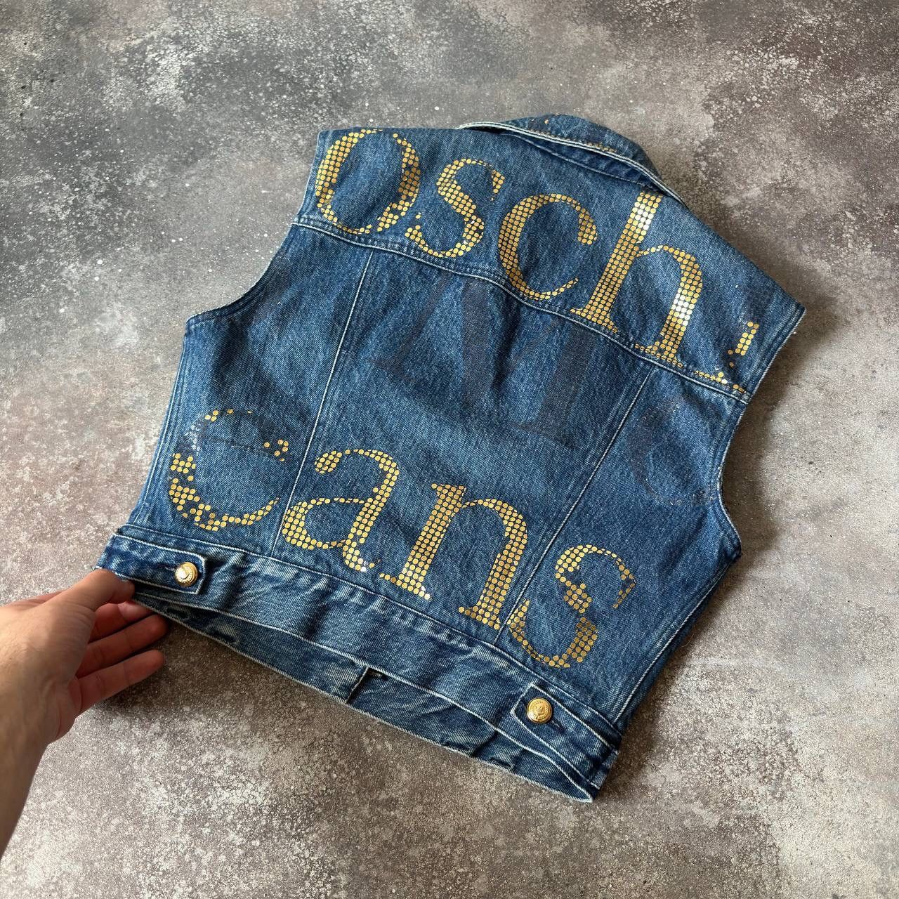 Moschino Moschino Vintage Rhinestones Details Denim Vest Jacket Size M / US 6-8 / IT 42-44 - 9 Thumbnail