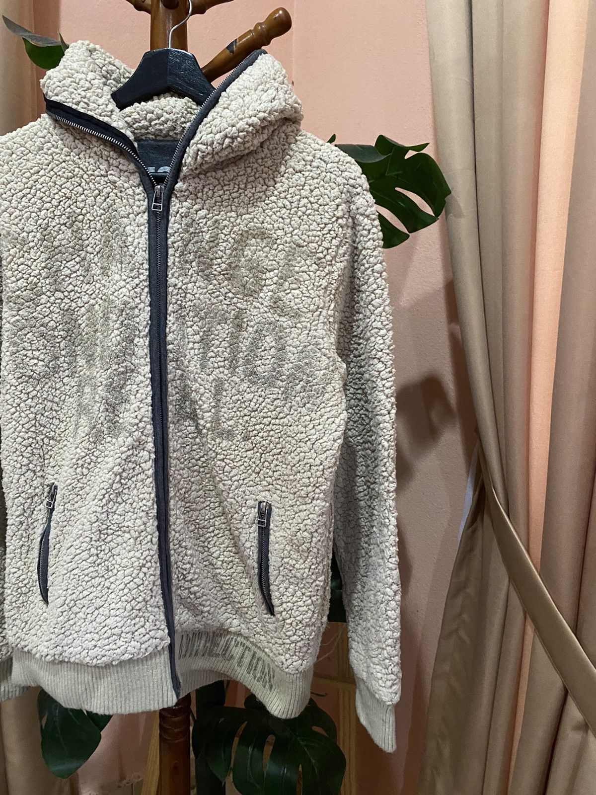 Japanese Brand Sherpa Hoodie with Print Inner This Still Want To Free Real Size US L / EU 52-54 / 3 - 4 Thumbnail