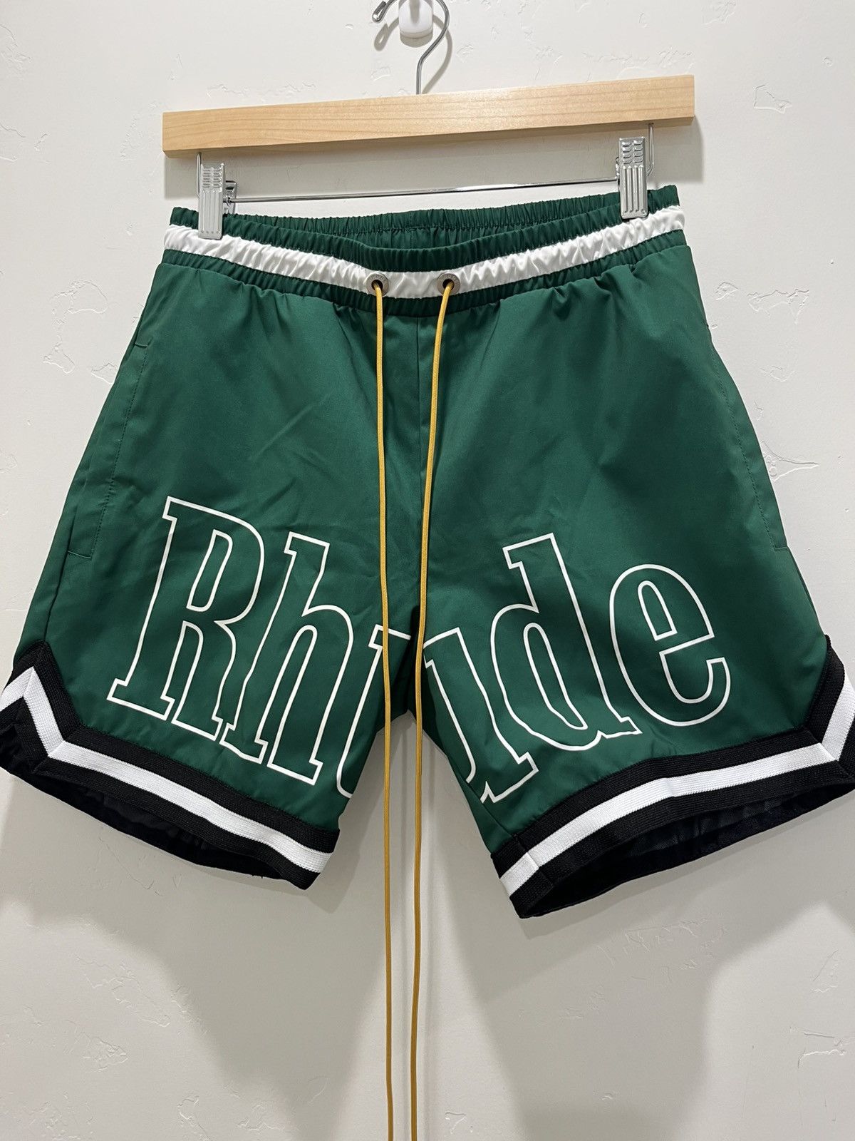 Rhude Rhude Green Track Shorts Size US 30 / EU 46 - 2 Thumbnail