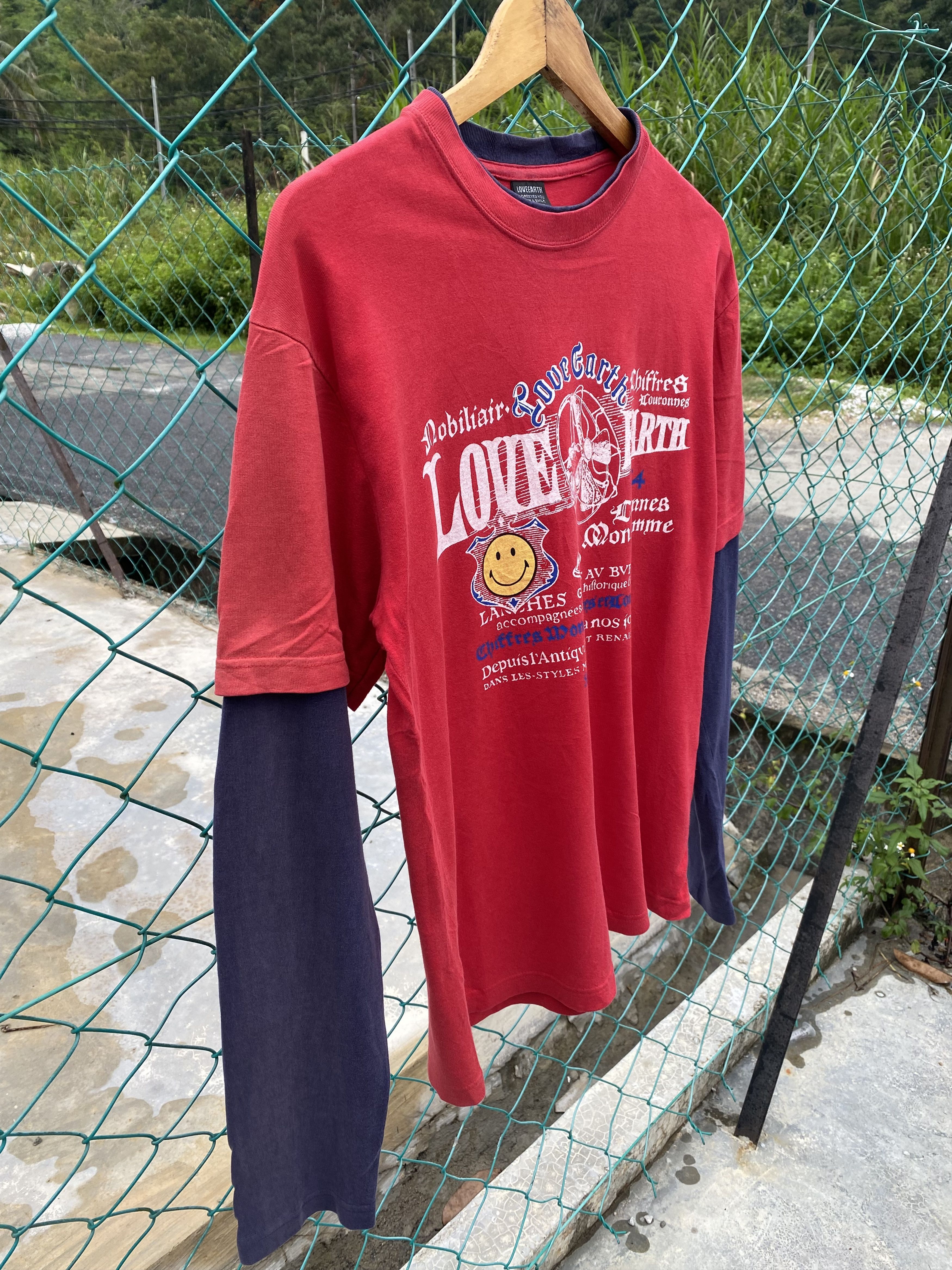 Japanese Brand Love earth double sleeve tshirts Size L / US 10 / IT 46 - 3 Thumbnail