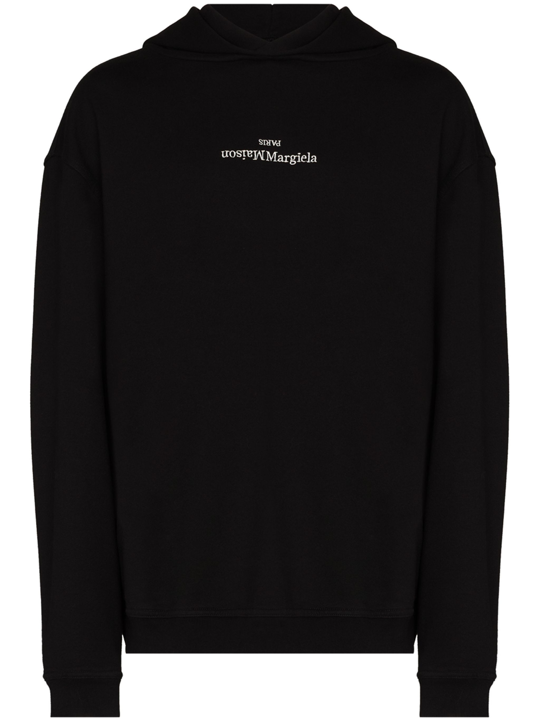 Maison Margiela o1s22i1n1024 Reverse Logo Hoodie in Black Size US M / EU 48-50 / 2 - 1 Thumbnail