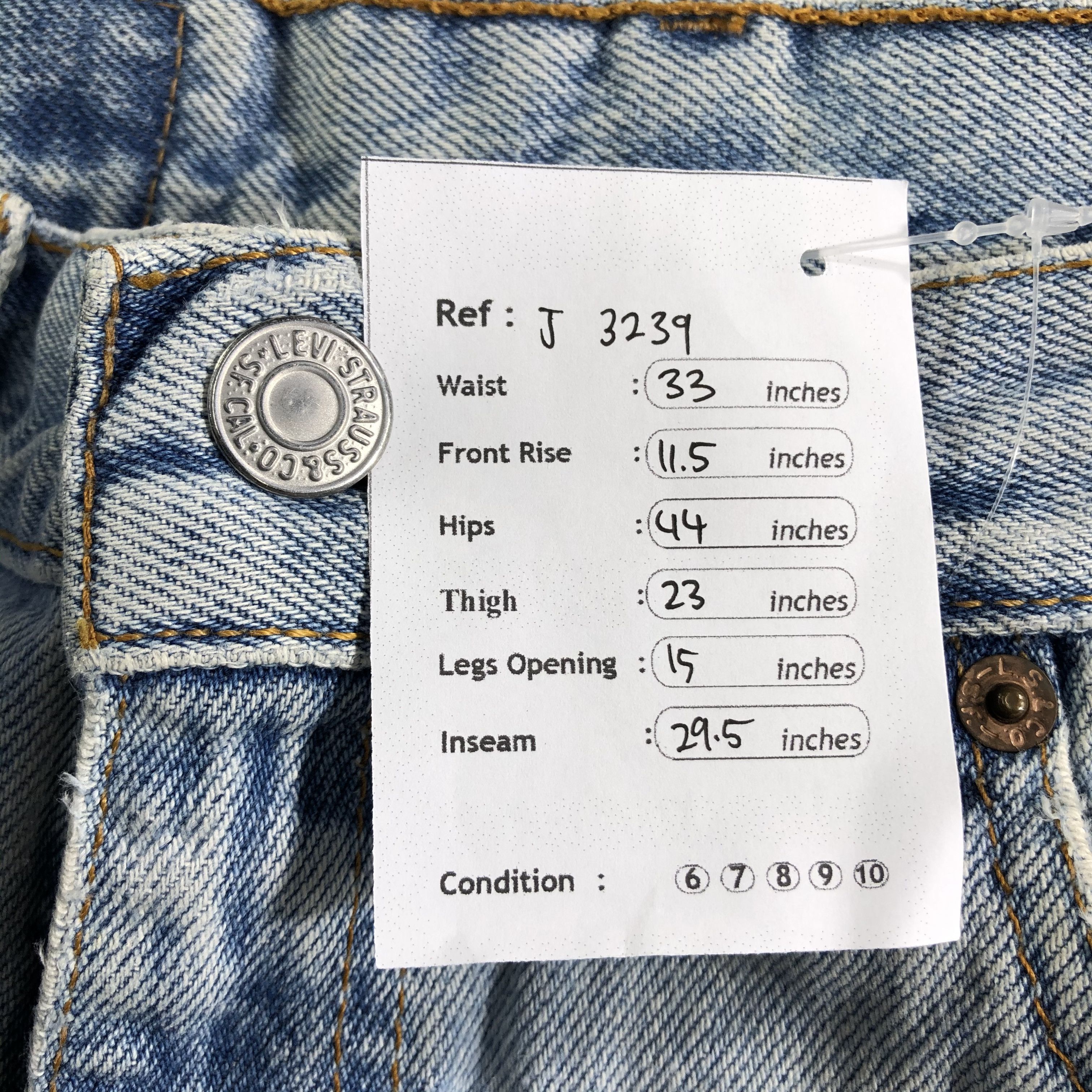 Levi's 90s Vintage Light Wash Levis 505 Jeans-J3239 Size US 33 - 13 Thumbnail