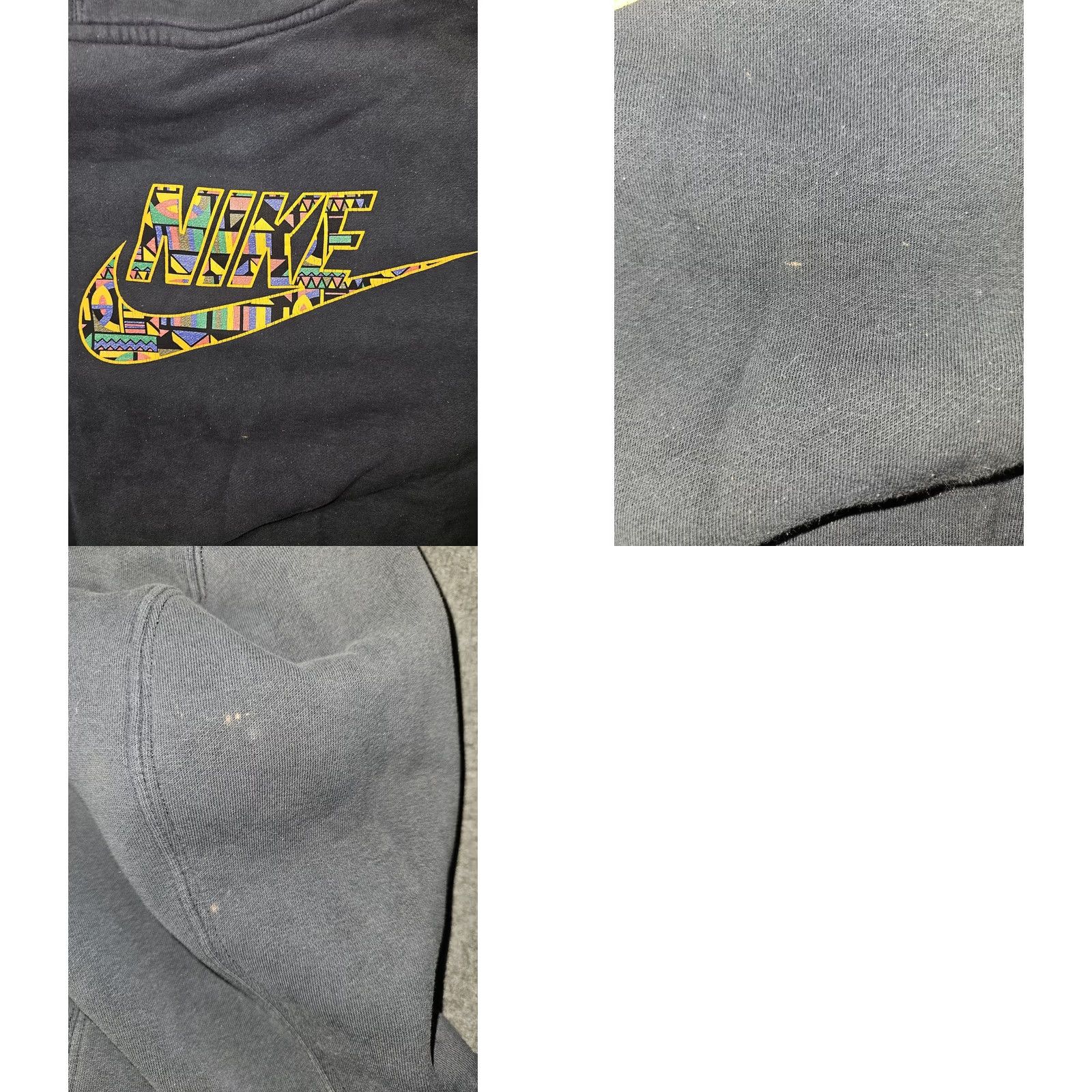 Nike Nike Hoodie Mens M Pullover Black Peace Geometric Sweatshirt 90s Retro Tribal Graphic Print Hooded Pockets Vintage Size US M / EU 48-50 / 2 - 9 Thumbnail