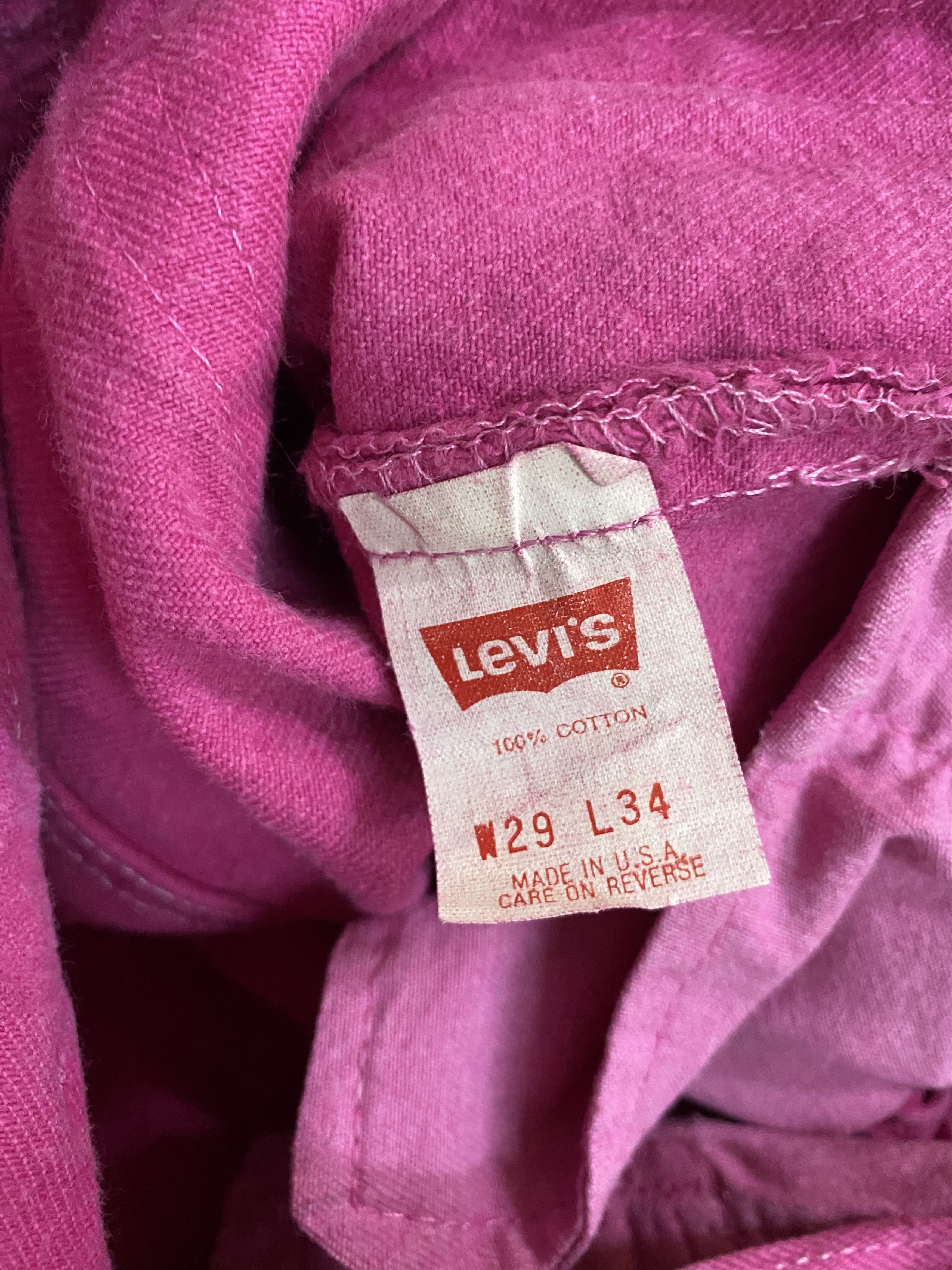 Levi's Rare Pink Vintage Levis 501 Made in Usa Jeans Denim Size US 29 - 8 Thumbnail