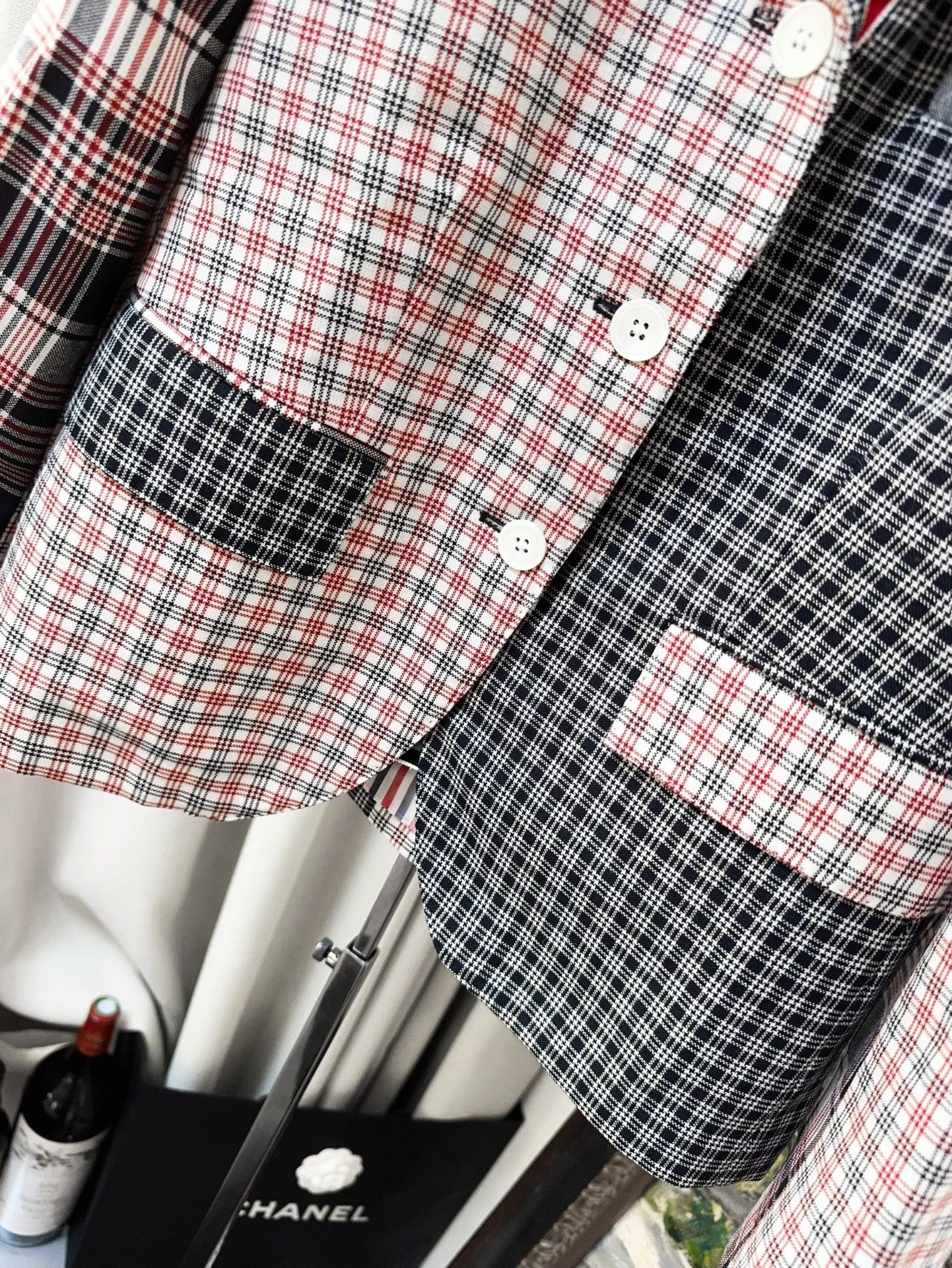 Thom Browne TB Vintage Classic Plaid Pocket Blazer 40 Size M / US 6-8 / IT 42-44 - 4 Thumbnail