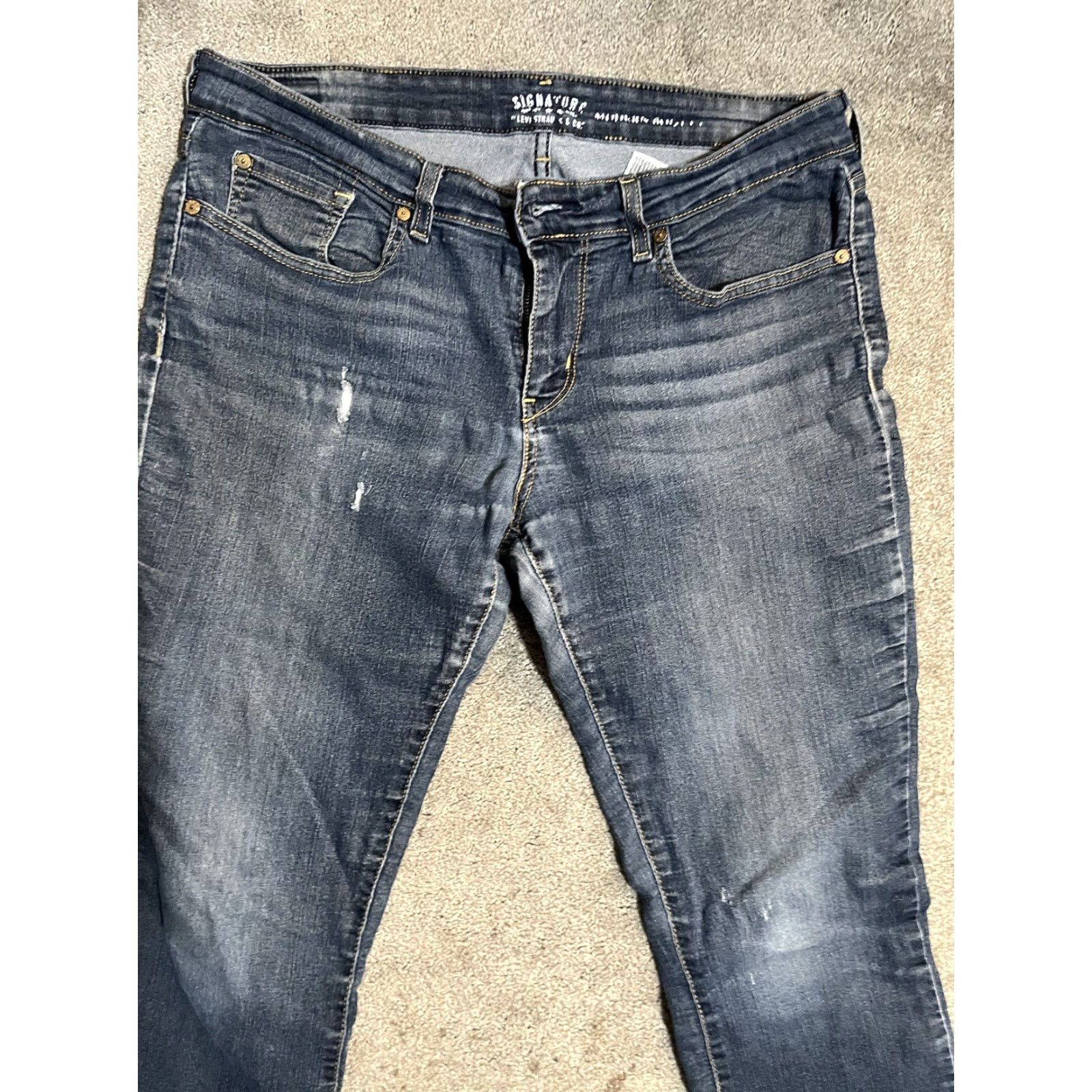 Vintage Levi’s Signature Women’s Jeans Bootcut 14L 32x34 Medium Wash Blue Denim Pants Size 36" / US 14 / IT 50 - 4 Thumbnail