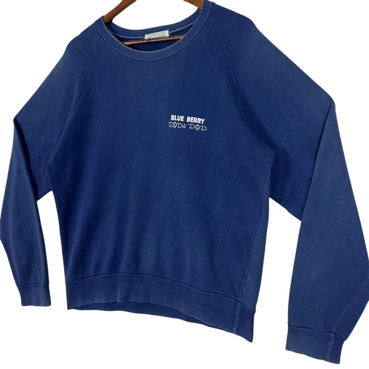 Japanese Brand × Vintage 90s Vintage Blue Berry Soda Pop Crew Neck Size US L / EU 52-54 / 3 - 3 Thumbnail