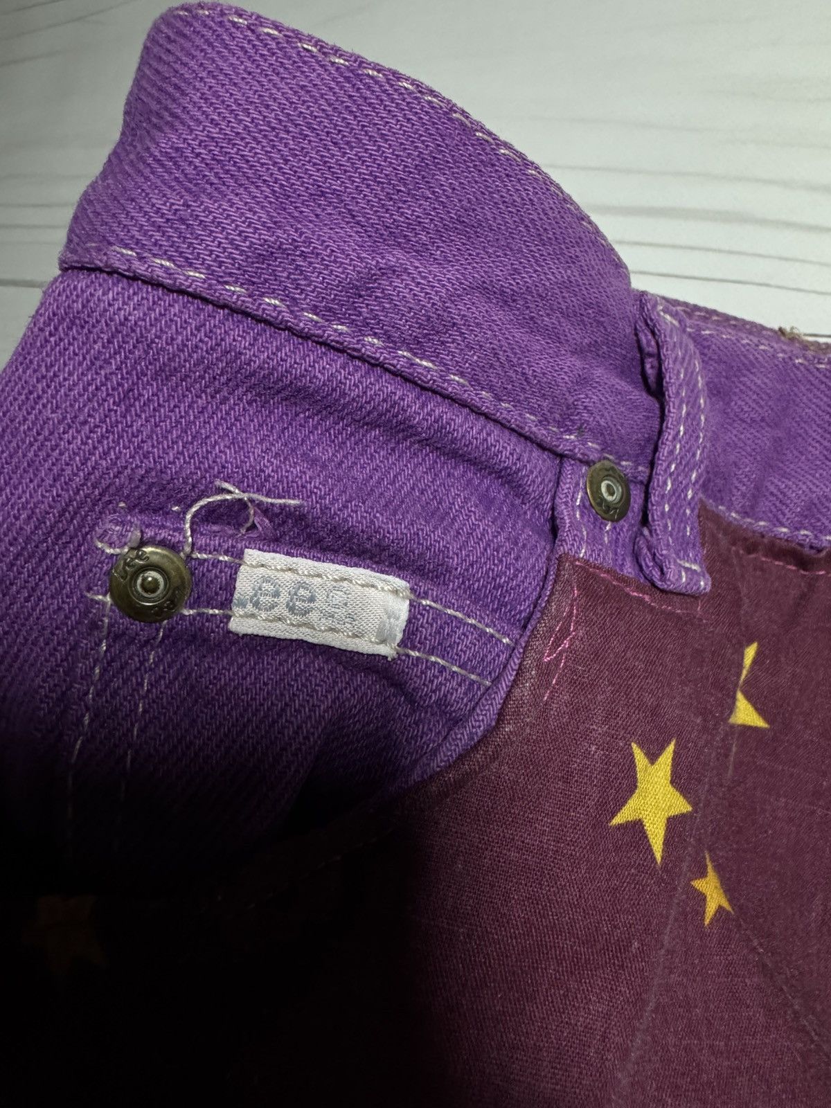 Lee Vintage Lee Celestial Sun Moon Stars Split Custom Jeans Size US 34 / EU 50 - 8 Thumbnail