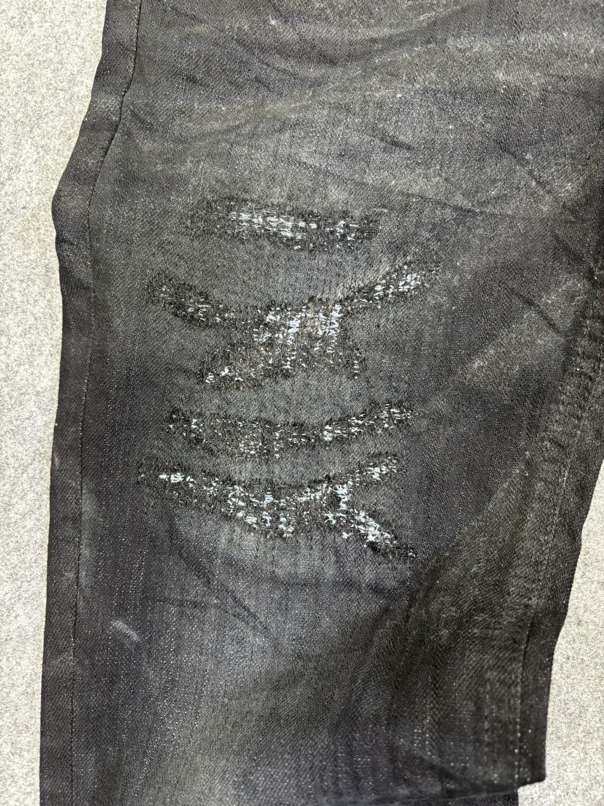 Japanese Brand 💥Flare💥Midas9 Rip&Repair Style Flare Denim F776 Size US 29 - 9 Thumbnail
