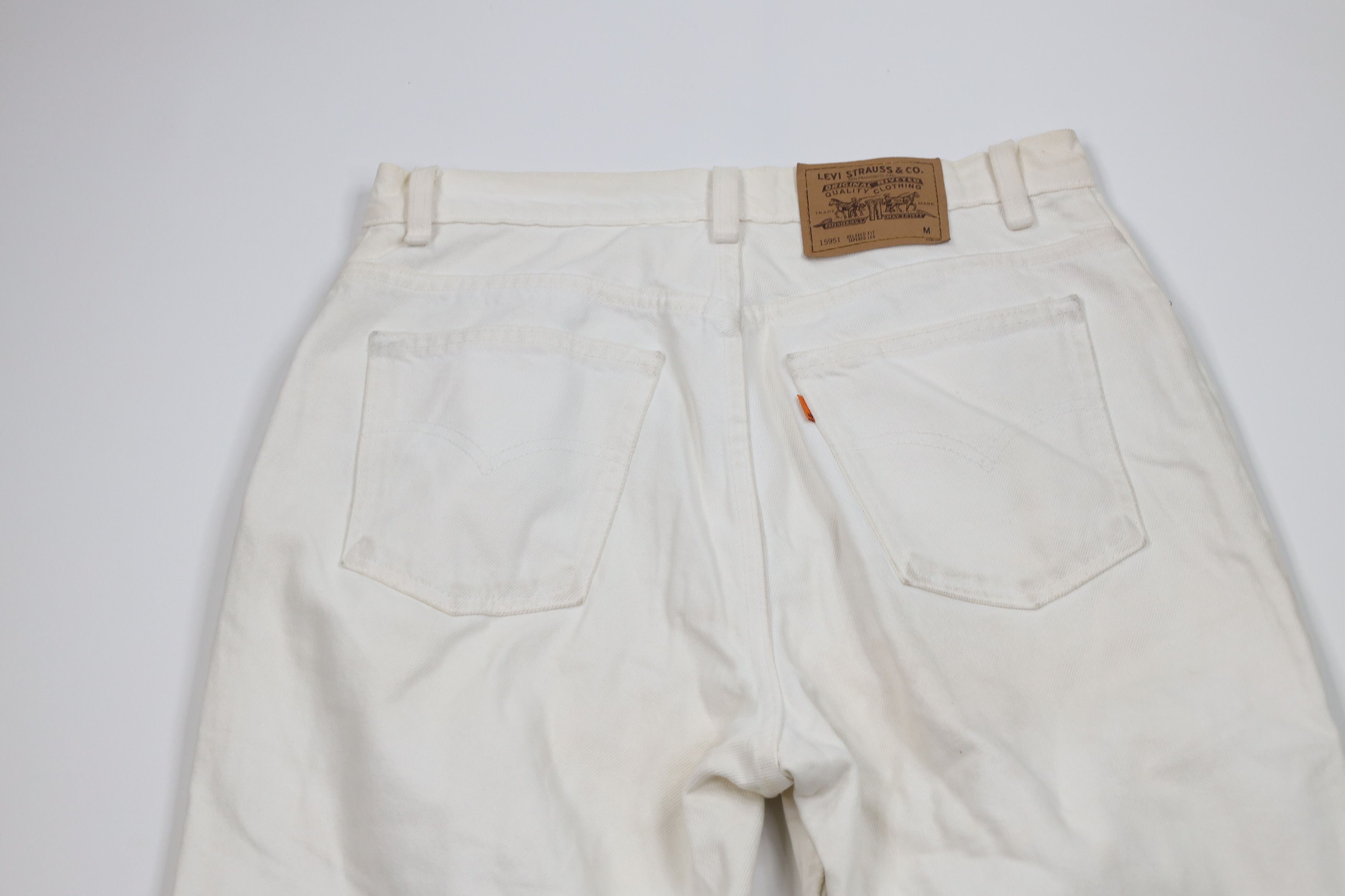Levi's Vintage 90s Levis 950 Orange Tab Relaxed Fit Jeans White USA Size 36" / US 14 / IT 50 - 13 Thumbnail