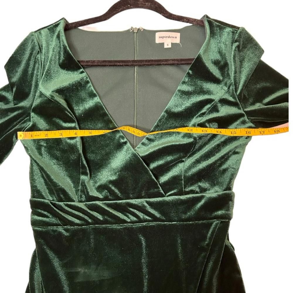 REVOLVE superdown l Crista Velvet Wrap Emerald Dress Small Size S / US 4 / IT 40 - 5 Thumbnail