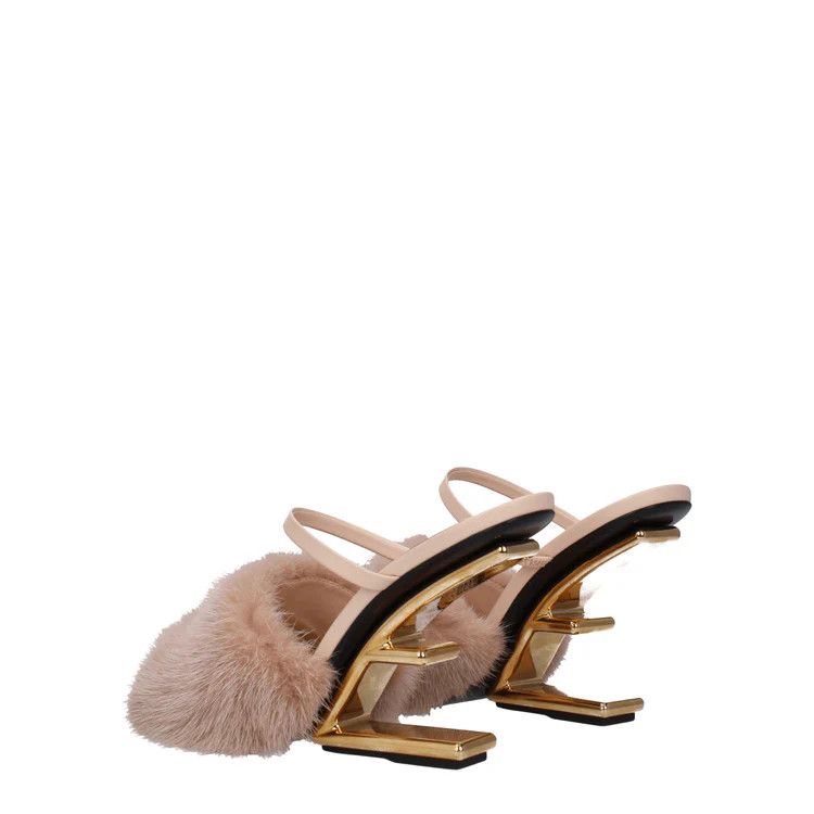 Fendi ob1o1e1124 Mink Sandals in Pink Size US 8.5 / IT 38.5 - 4 Thumbnail