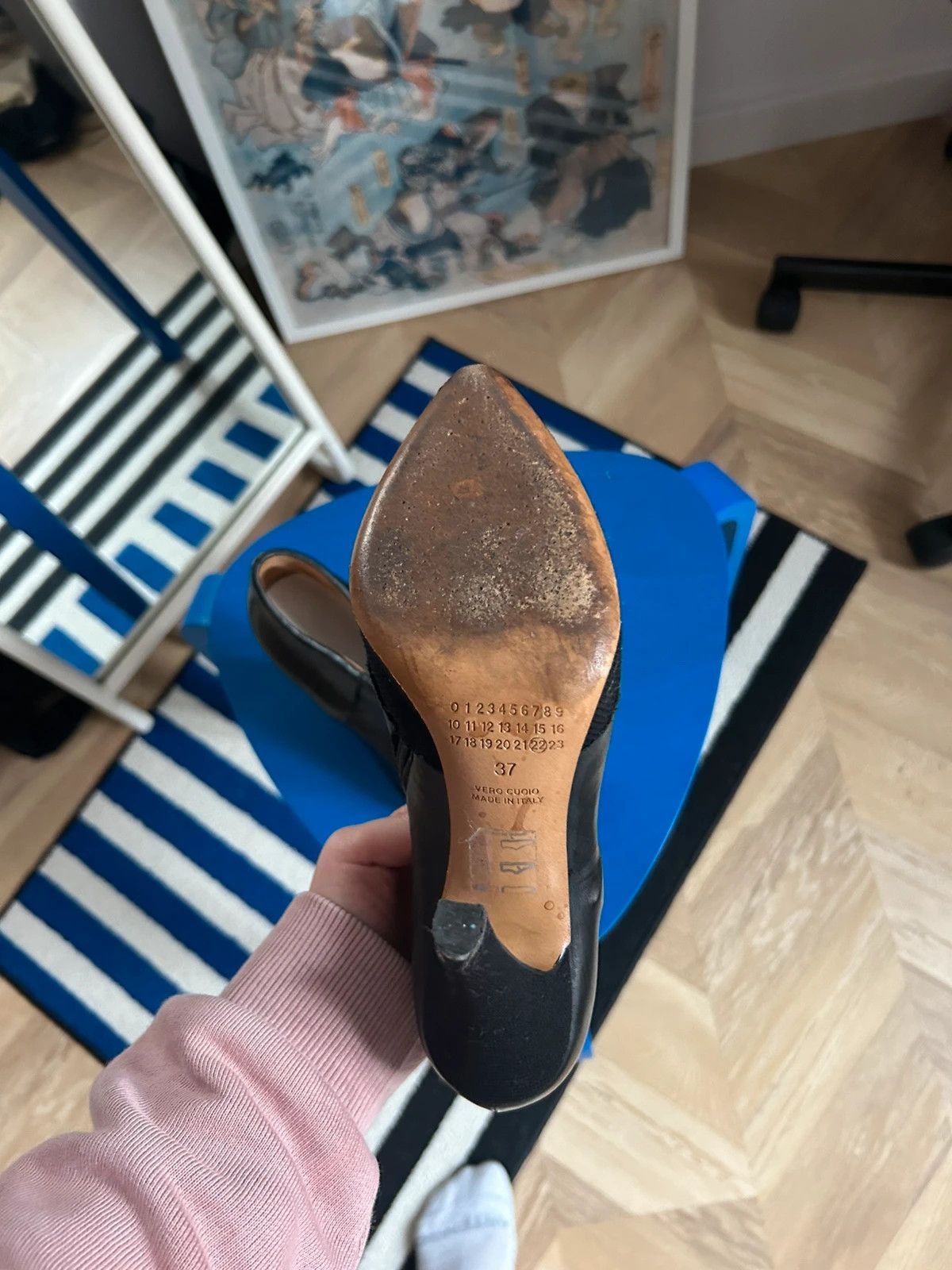 Maison Margiela Maison Margiela Leather Suede Heels Size US 7 / IT 37 - 8 Thumbnail