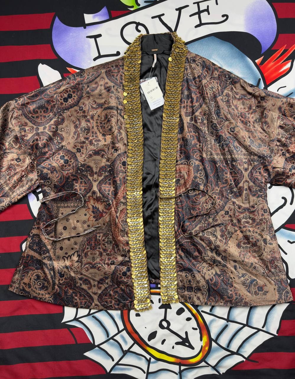 Free People New Free People Avant garde Layla Embellished Kimono size M Size M / US 6-8 / IT 42-44 - 6 Thumbnail