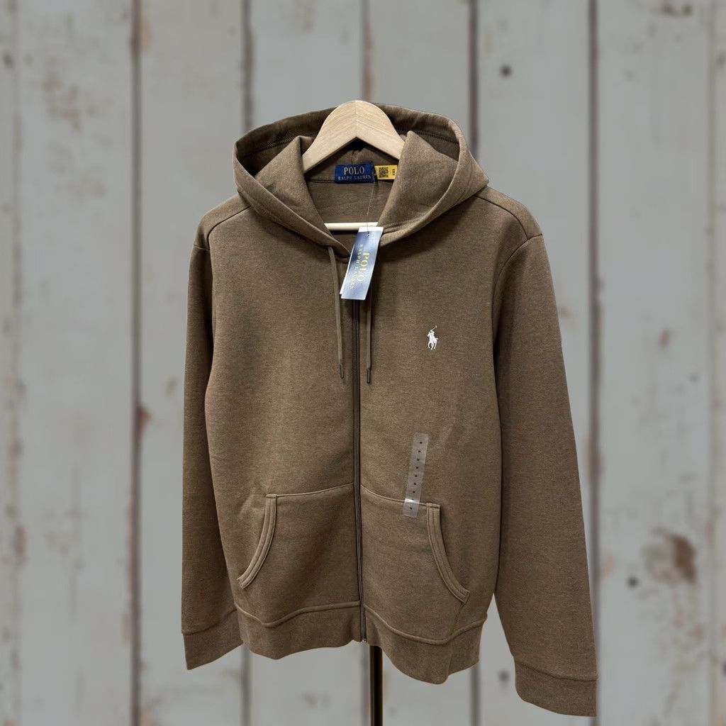 Polo Ralph Lauren VINTAGE? No, NWT Polo Ralph Lauren Full Zip Hoodie Brown M Men Shirt? Size US M / EU 48-50 / 2 - 1 Thumbnail