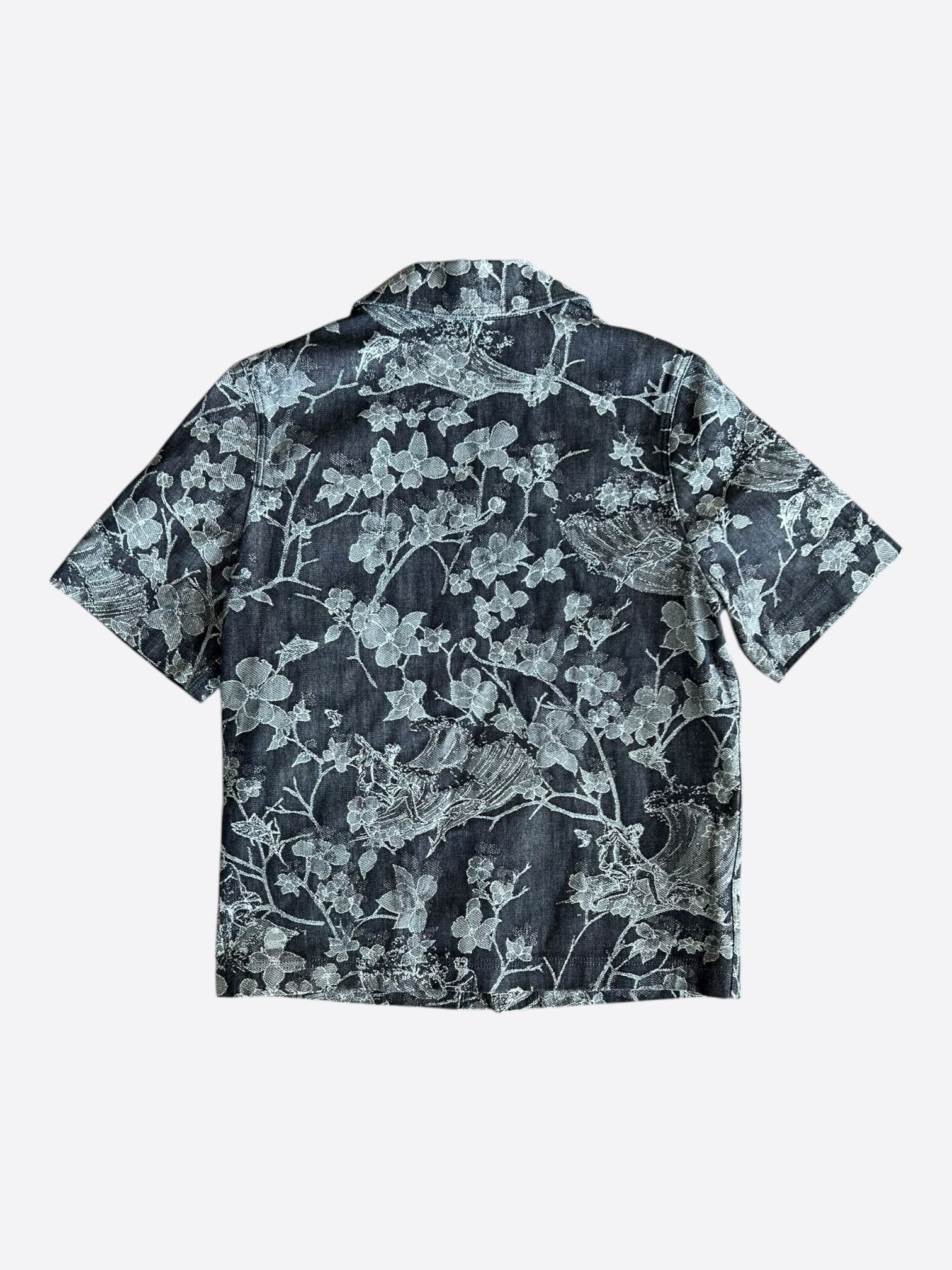Louis Vuitton Louis Vuitton Blue & White Floral Monogram Denim Shirt Size US S / EU 44-46 / 1 - 2 Thumbnail