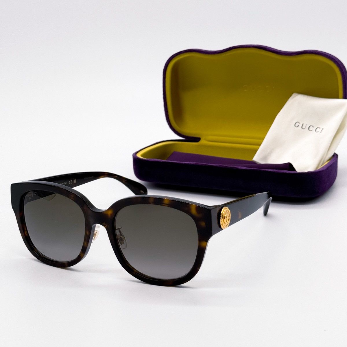 Gucci NEW GUCCI GG1409SK 002 ROUND BROWN GREY WOMEN SUNGLASSES Size ONE SIZE - 2 Thumbnail