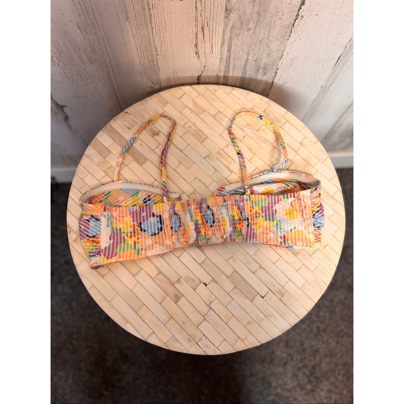 Urban Outfitters Urban Outfitters Smocked Floral Crop Top | Colorful Strappy Size M / US 6-8 / IT 42-44 - 4 Thumbnail