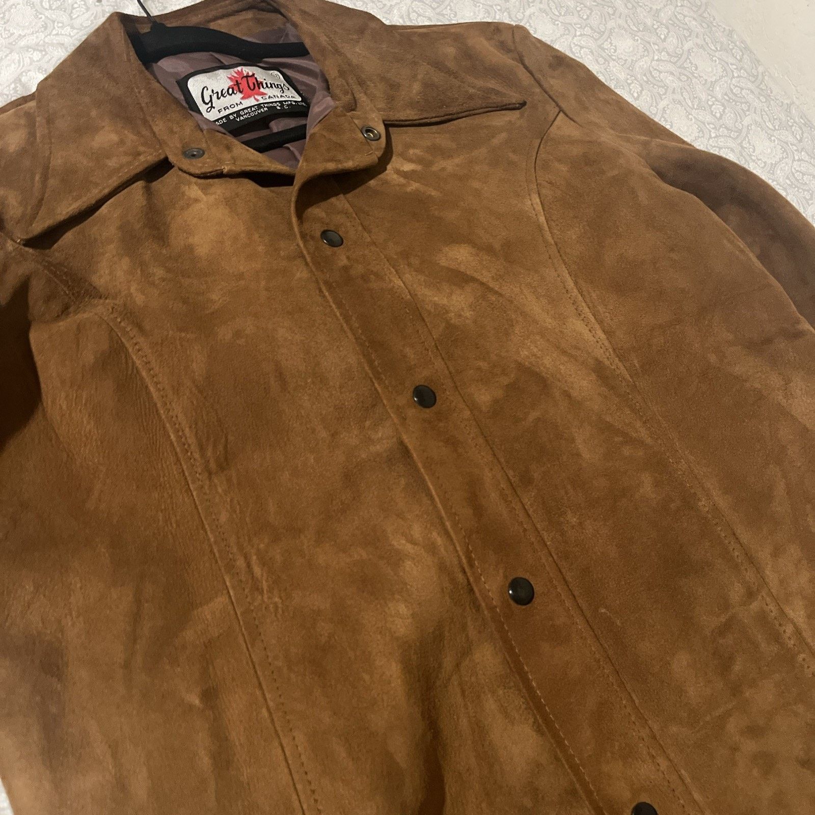 Other Vintage Great Things Canada Suede Leather Jacket 42 Western Size US L / EU 52-54 / 3 - 19 Thumbnail