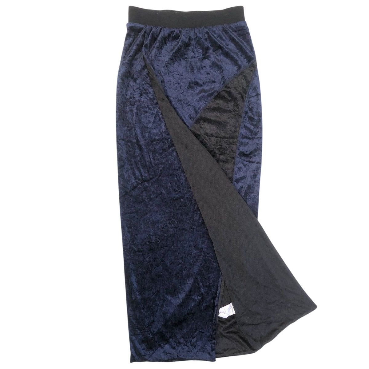Stussy 2000s Stüssy Women Blue-Black Velvet Maxi Skirts Size 27" / US 4 / IT 40 - 2 Thumbnail