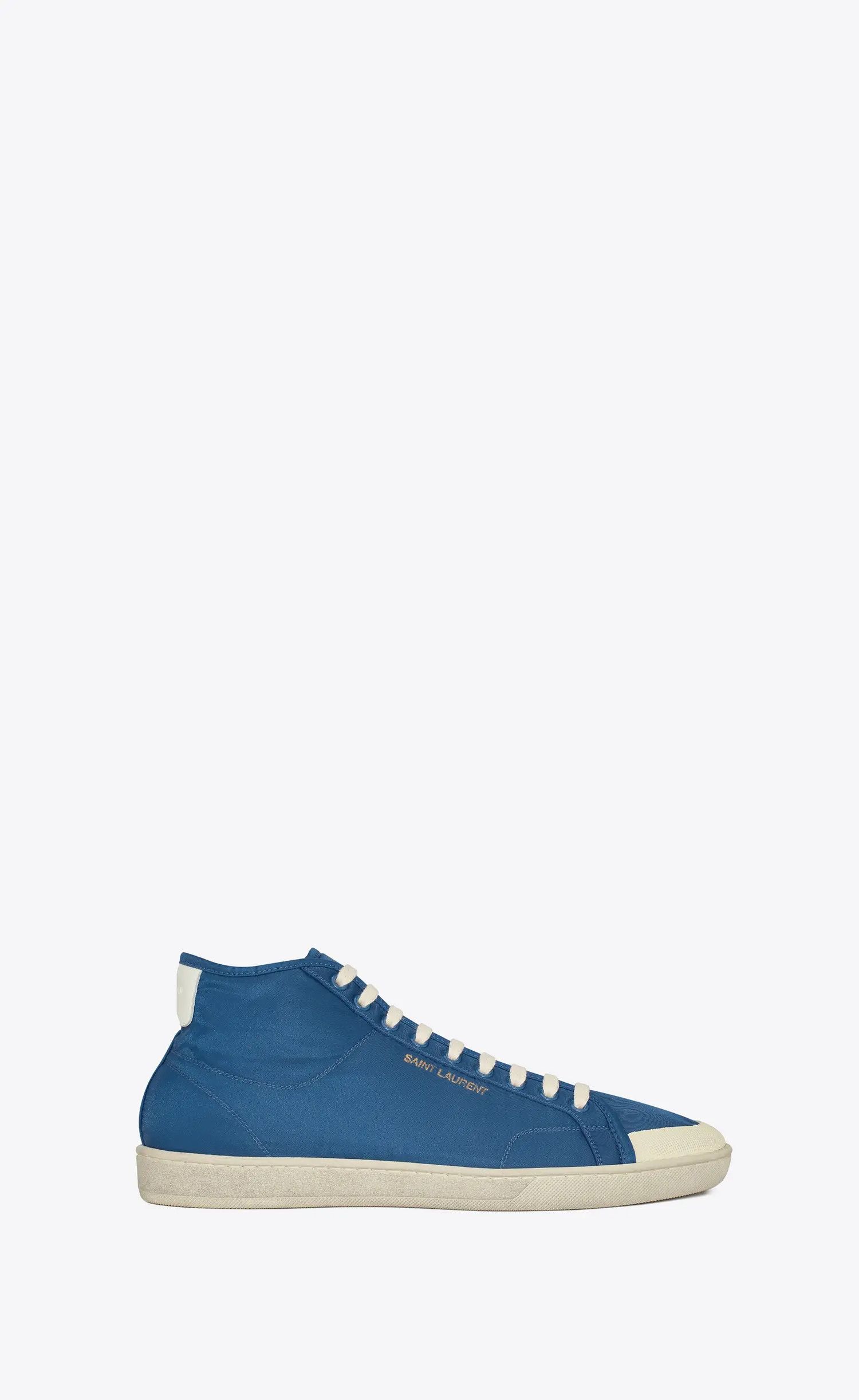 Saint Laurent Paris o1s1wg110225 732272 Court Classic Mid Top Sneakers in Blue Size US 11 / EU 44 - 1 Thumbnail