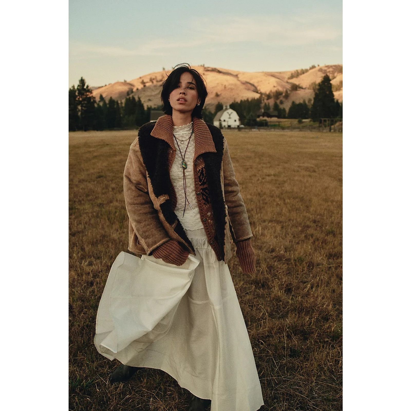 Free People New Emery Drop-Waist Midi Skirt $128 X-SMALL Lentil Sprout Size 26" / US 2 / IT 38 - 1 Thumbnail