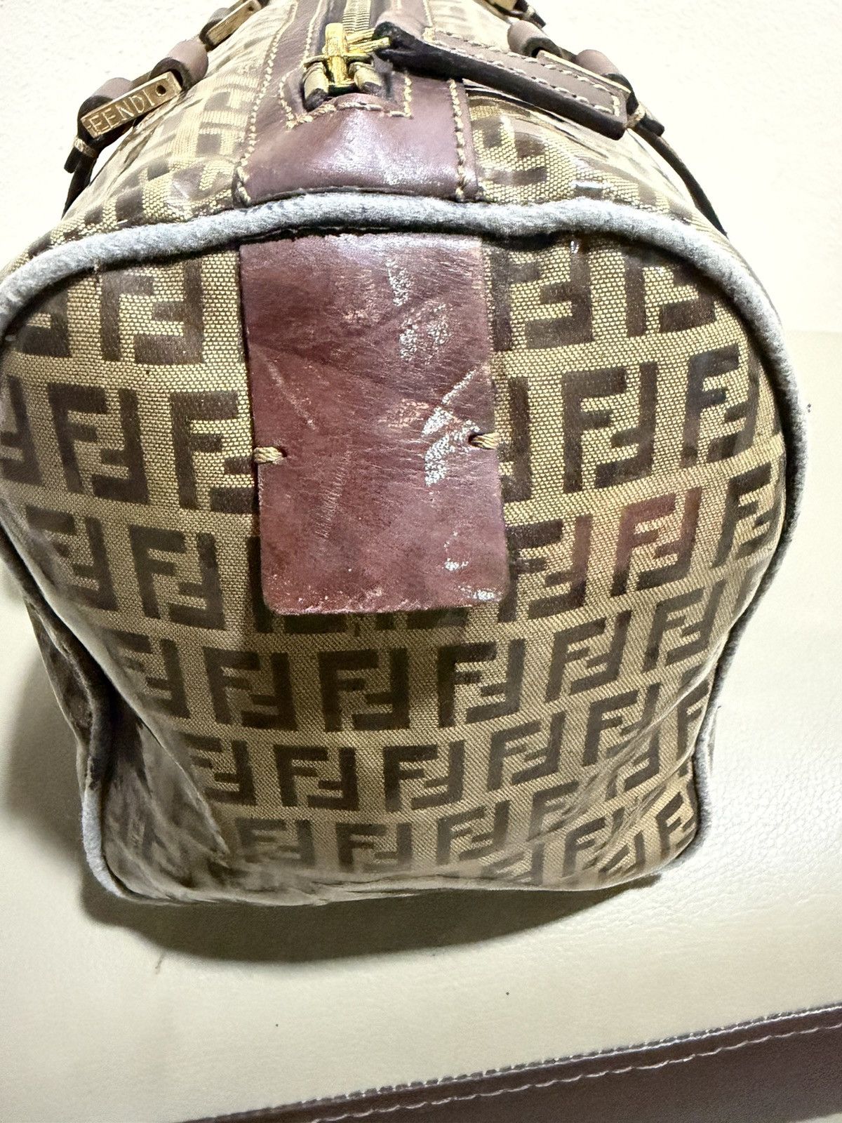 Fendi Authentic Fendi Zucca Crystal Boston Hand Bag Size ONE SIZE - 12 Thumbnail