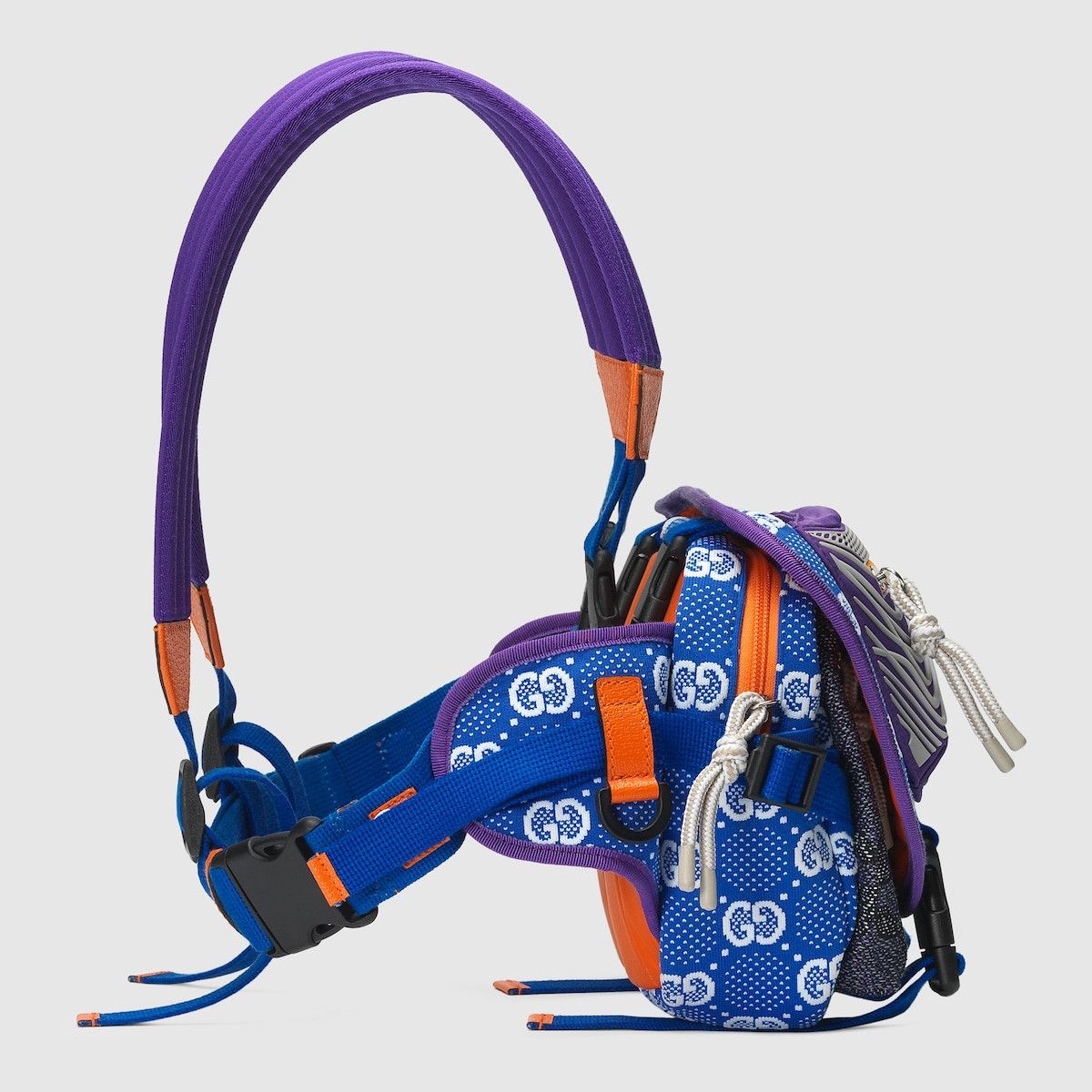 Gucci Gucci Nylon Backpack Ripstop GG Allover Blue Orange Size ONE SIZE - 15 Thumbnail