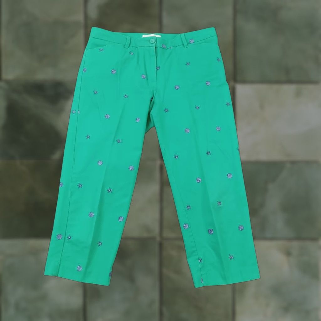 Talbots Talbots Green Starfish Ankle Pants Womens 6 Petite Straight Leg Stretch Size 32" / US 10 / IT 46 - 1 Thumbnail