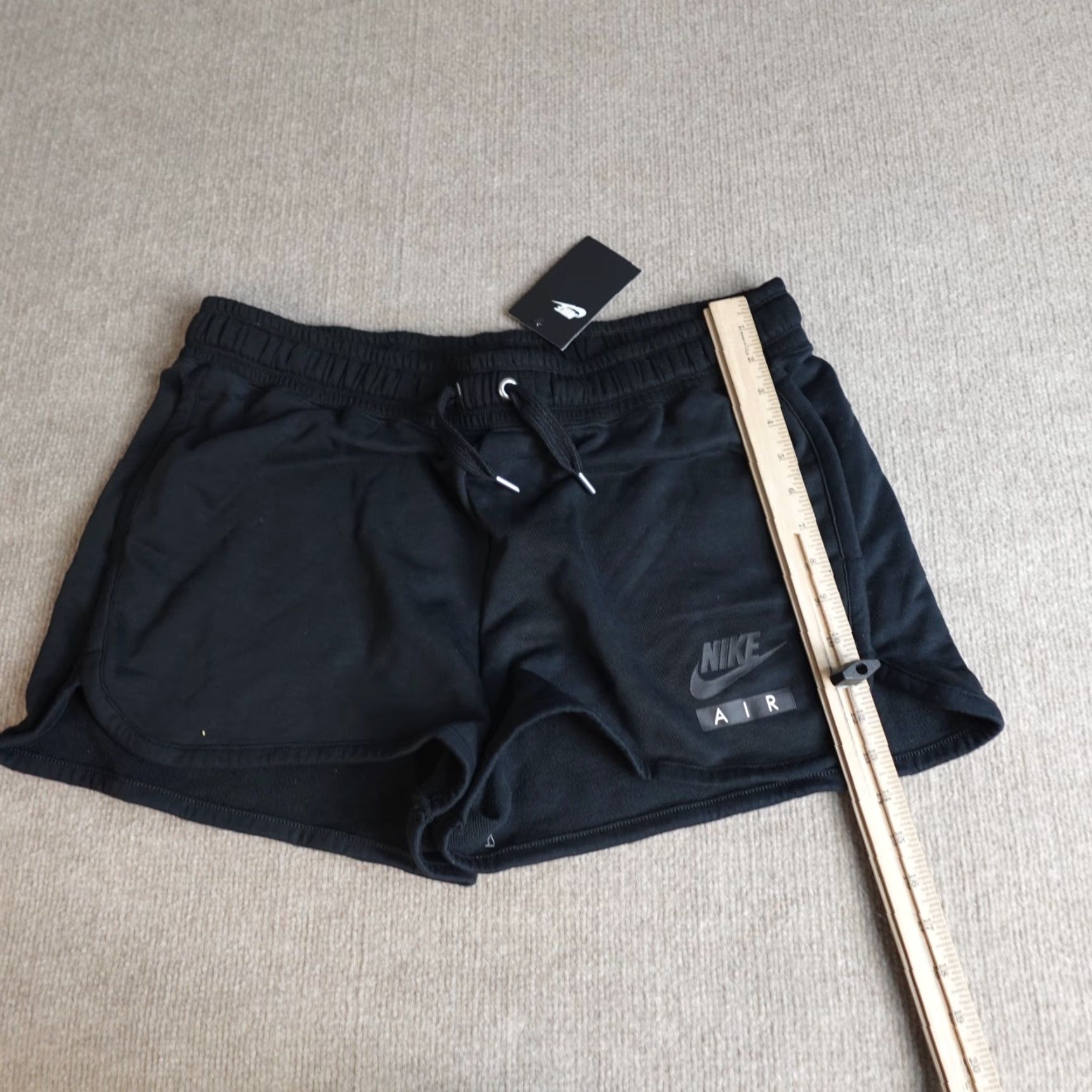 Nike Nike Womens Shorts XL Black Air Drawstring Jersey NEW Size XL / US 12-14 / IT 48-50 - 2 Thumbnail