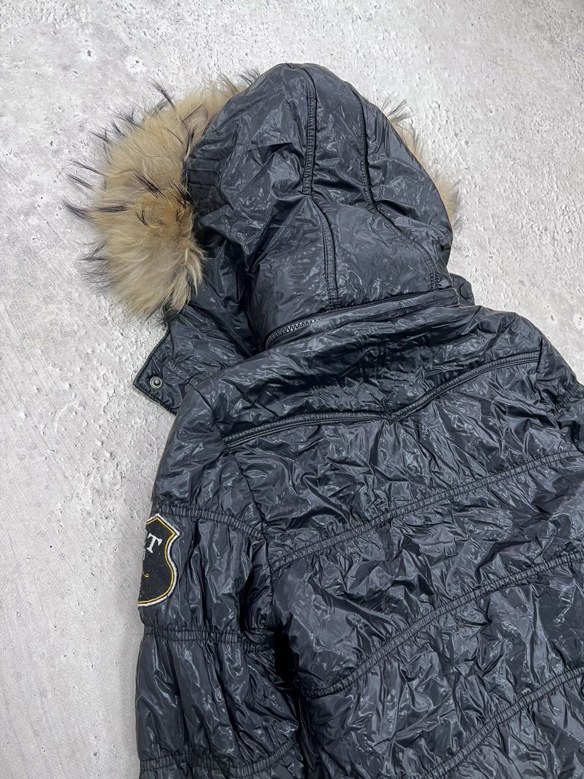 2000s Japanese Punk Grunge Fur PUFFER Jacket opium style