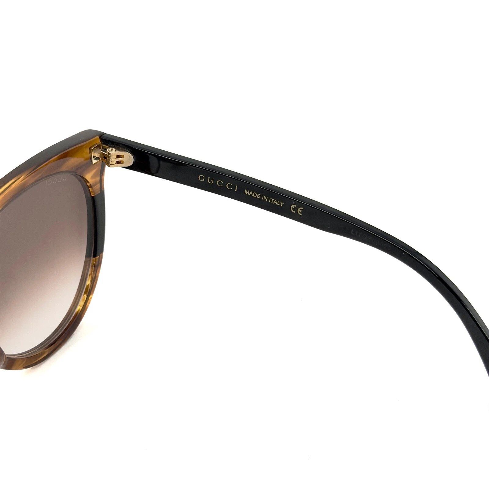 Gucci GUCCI GG0179 Black Brown Logo Fashion Sunglasses 0179 Size ONE SIZE - 3 Thumbnail