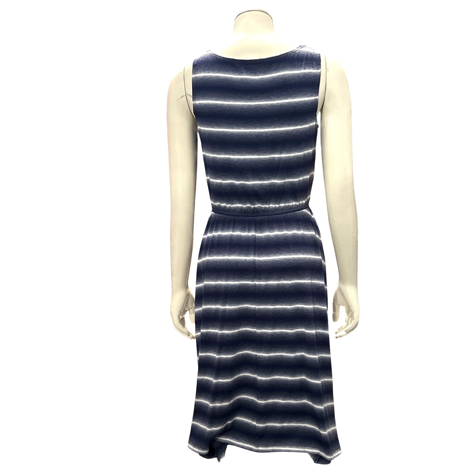 Other AB Studio XS Navy Striped Sleeveless Cowl Neck Dress Nautica Size XS / US 0-2 / IT 36-38 - 6 Thumbnail