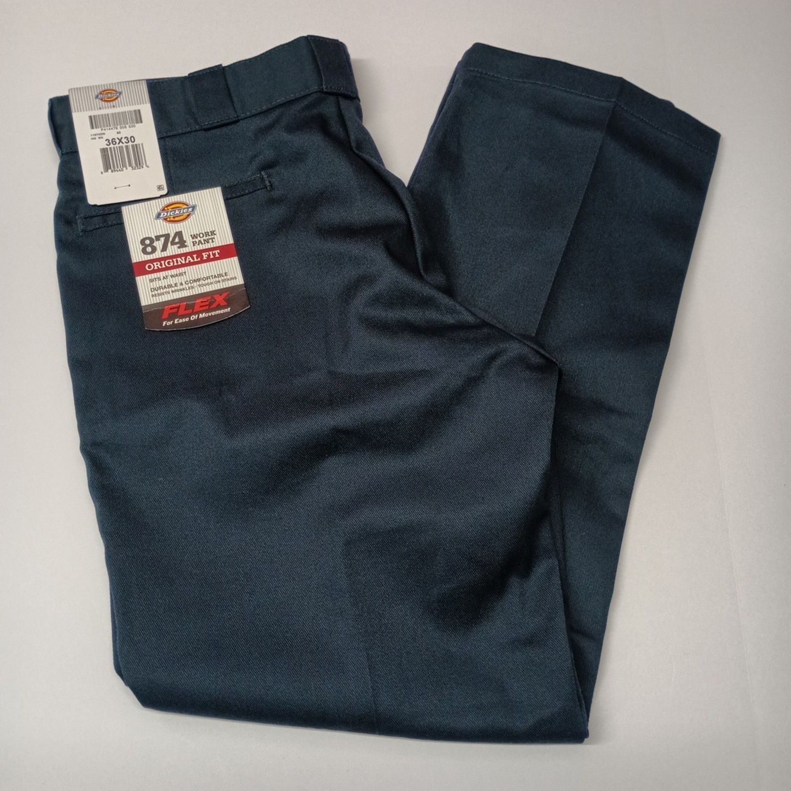Dickies Dickies 874 Work Pants Men's 36x30 Flex Blue Original Fit Size US 36 / EU 52 - 1 Thumbnail