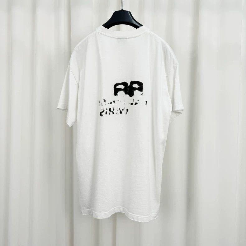 Balenciaga Balenciaga New Double B Splash Ink Letter Short Sleeve Size US M / EU 48-50 / 2 - 2 Thumbnail