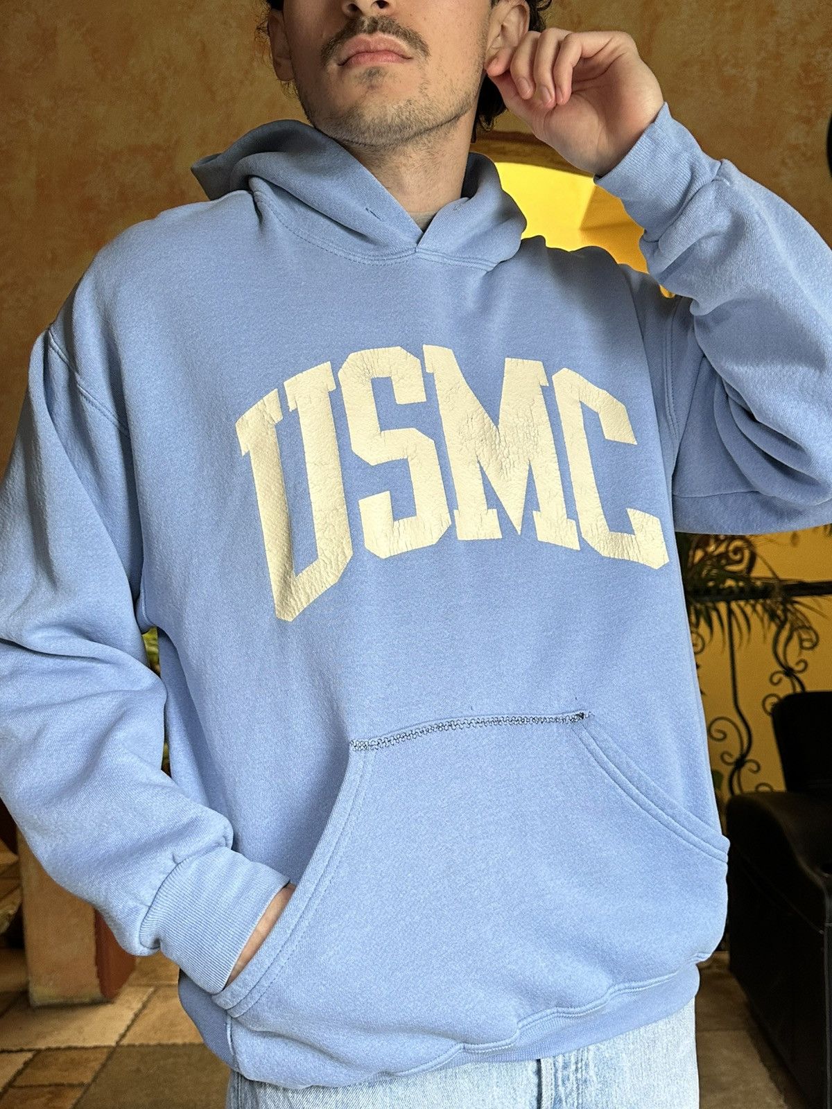 Vintage 🪖 GRAIL vintage 90s USMC military pullover hoodie large Size US L / EU 52-54 / 3 - 2 Thumbnail