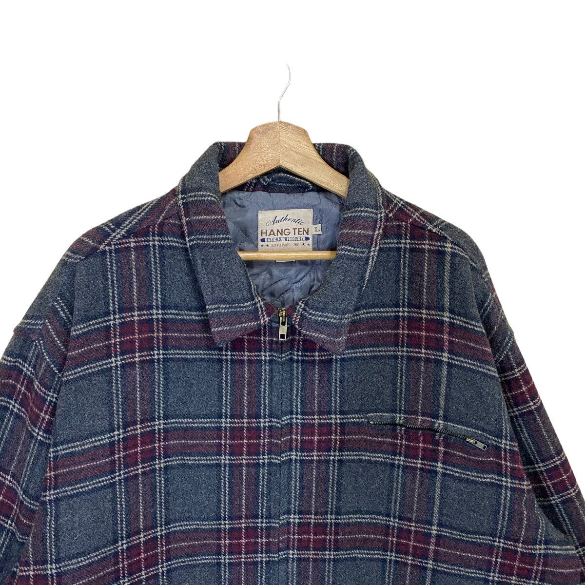 Japanese Brand Vintage 90s Hang Ten Fabric From Italy Zipper Jacket Size XL Size US XL / EU 56 / 4 - 4 Thumbnail