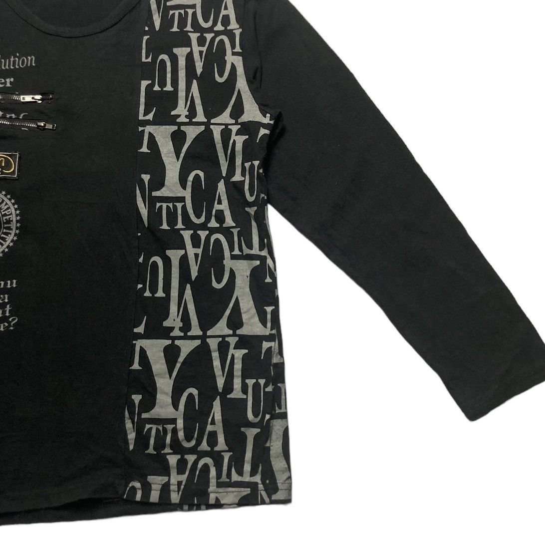Japanese Brand 🇯🇵 FLY BEANS WORDING PUNK GOTHIC LONG SLEEVE TSHIRT Size US S / EU 44-46 / 1 - 4 Thumbnail