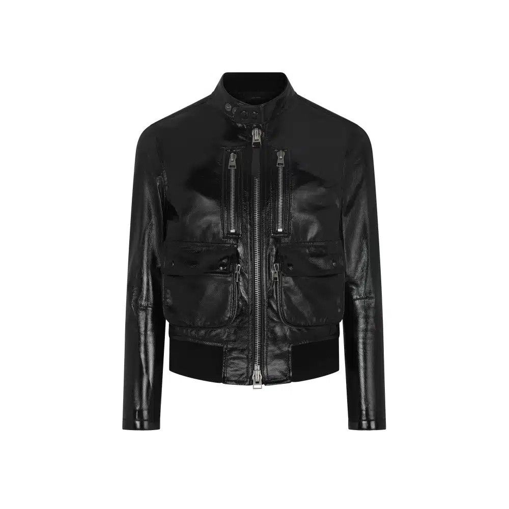 Tom Ford o1loc1c1024 LBS020 Leather Blouson Jacket in Black Size US L / EU 52-54 / 3 - 1 Thumbnail