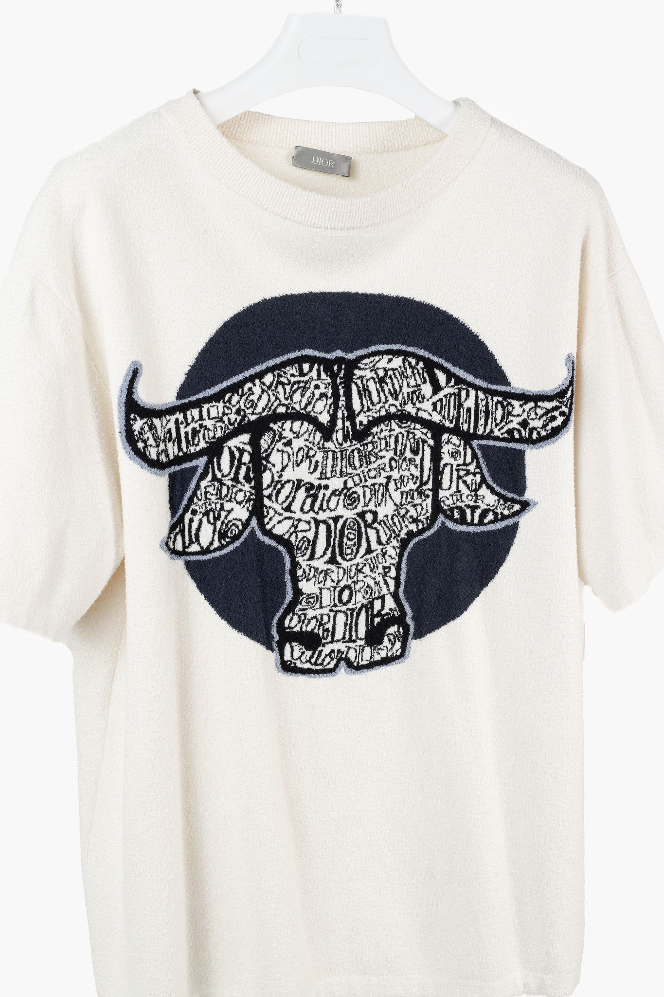 Dior × Stussy Dior x Stussy "Year of the Ox" Ivory Terry Cloth Graphic Tee Size US M / EU 48-50 / 2 - 3 Thumbnail