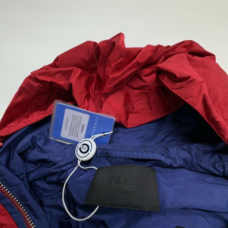 Prada Red Hooded Classic Zip Jacket-2506