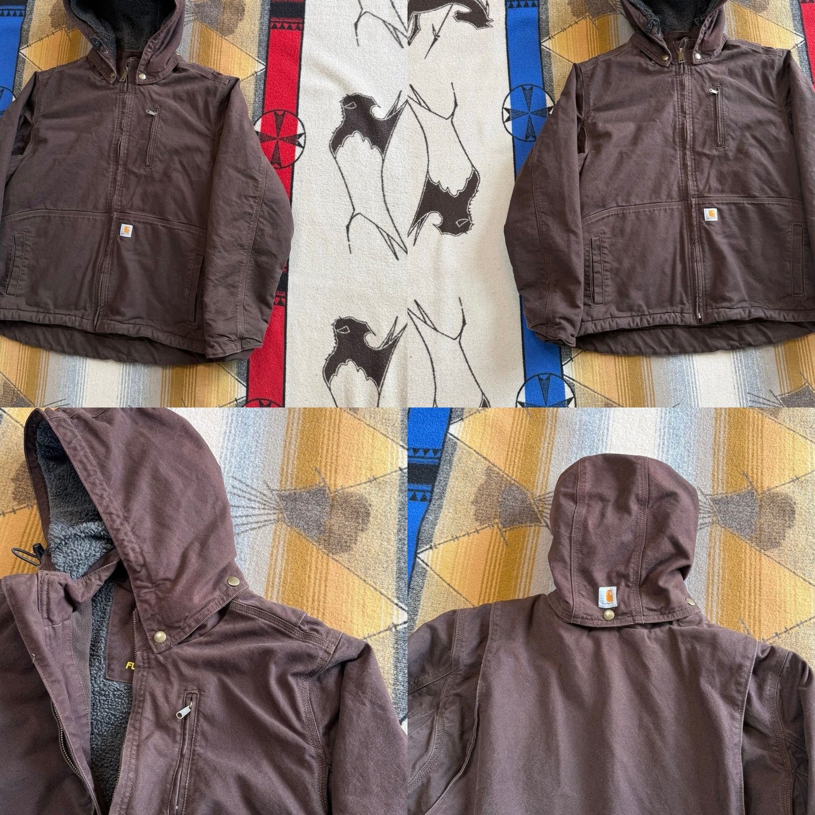 Carhartt Carhartt Jacket Women's XL Full Swing Sherpa Lined Caldwell 102248 Brown Workwear Outdoor Size XL / US 12-14 / IT 48-50 - 8 Thumbnail