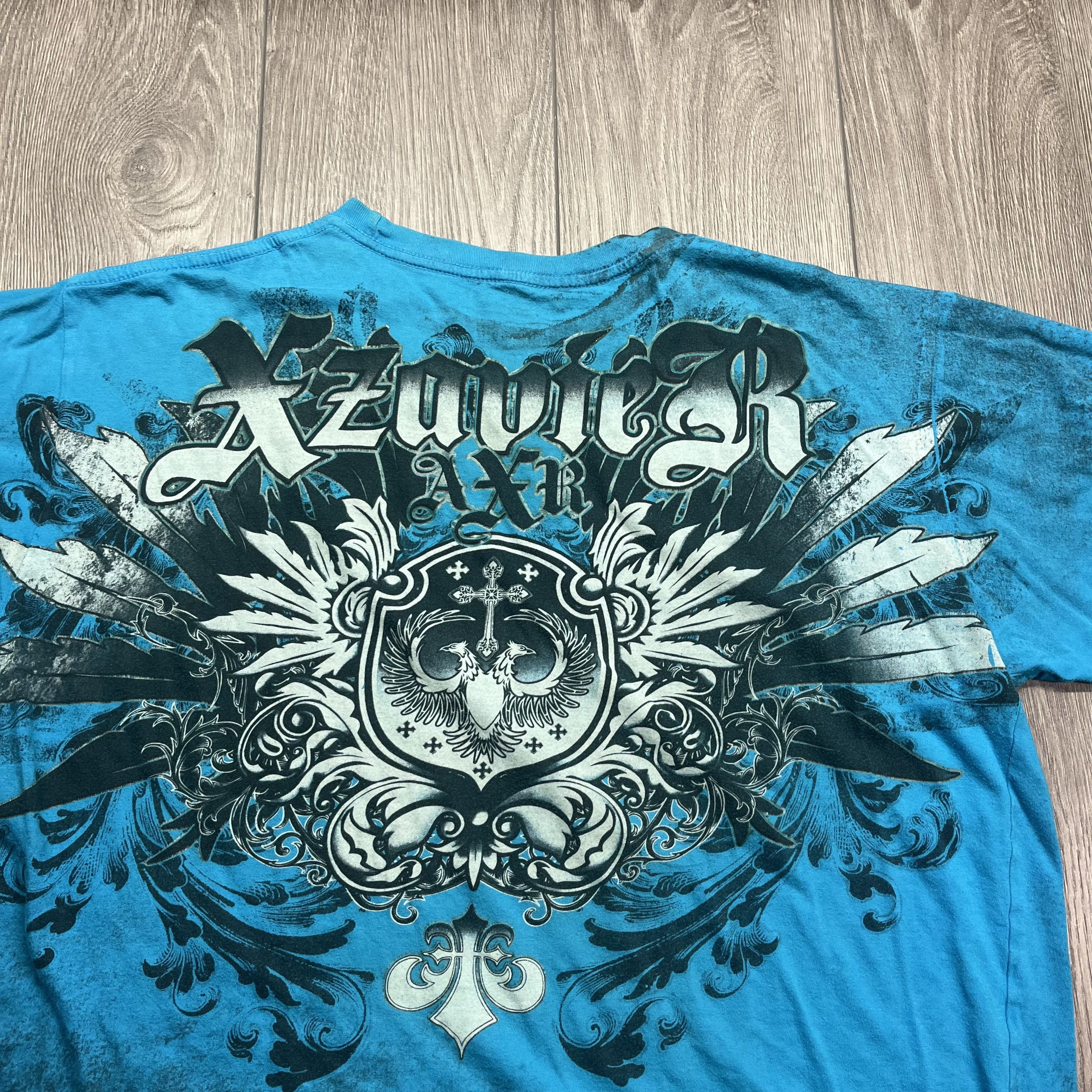 Tapout × Vintage Vintage Xzavier Y2k Blue T Shirt XXL Tribal AOP Baggy Size US XXL / EU 58 / 5 - 2 Thumbnail