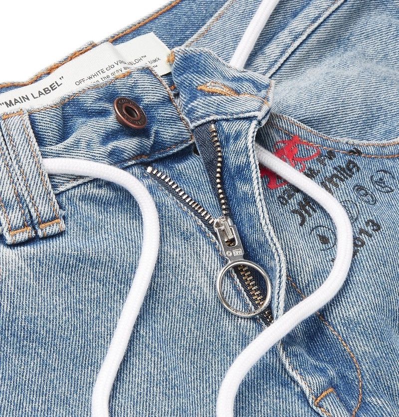 Off-White × Virgil Abloh Off-White 2013 Slim-fit Printed Jeans Size US 34 / EU 50 - 2 Thumbnail