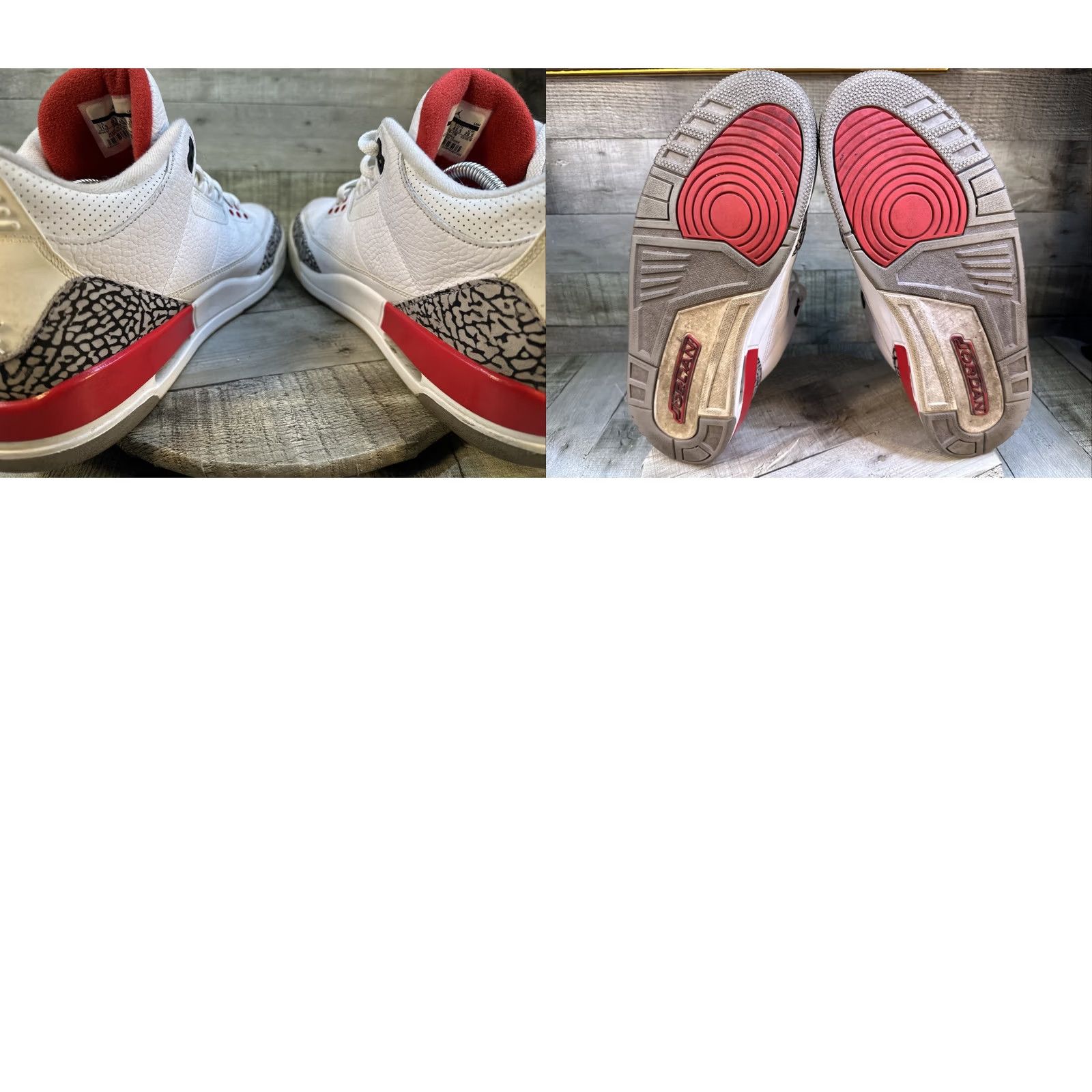 Jordan Brand Nike Air Jordan 3 Retro Hall of Fame 2018 Cement Sneaker Men 11.5 White 2018 Low Top M 136064-116 Size US 11 / EU 44 - 8 Thumbnail