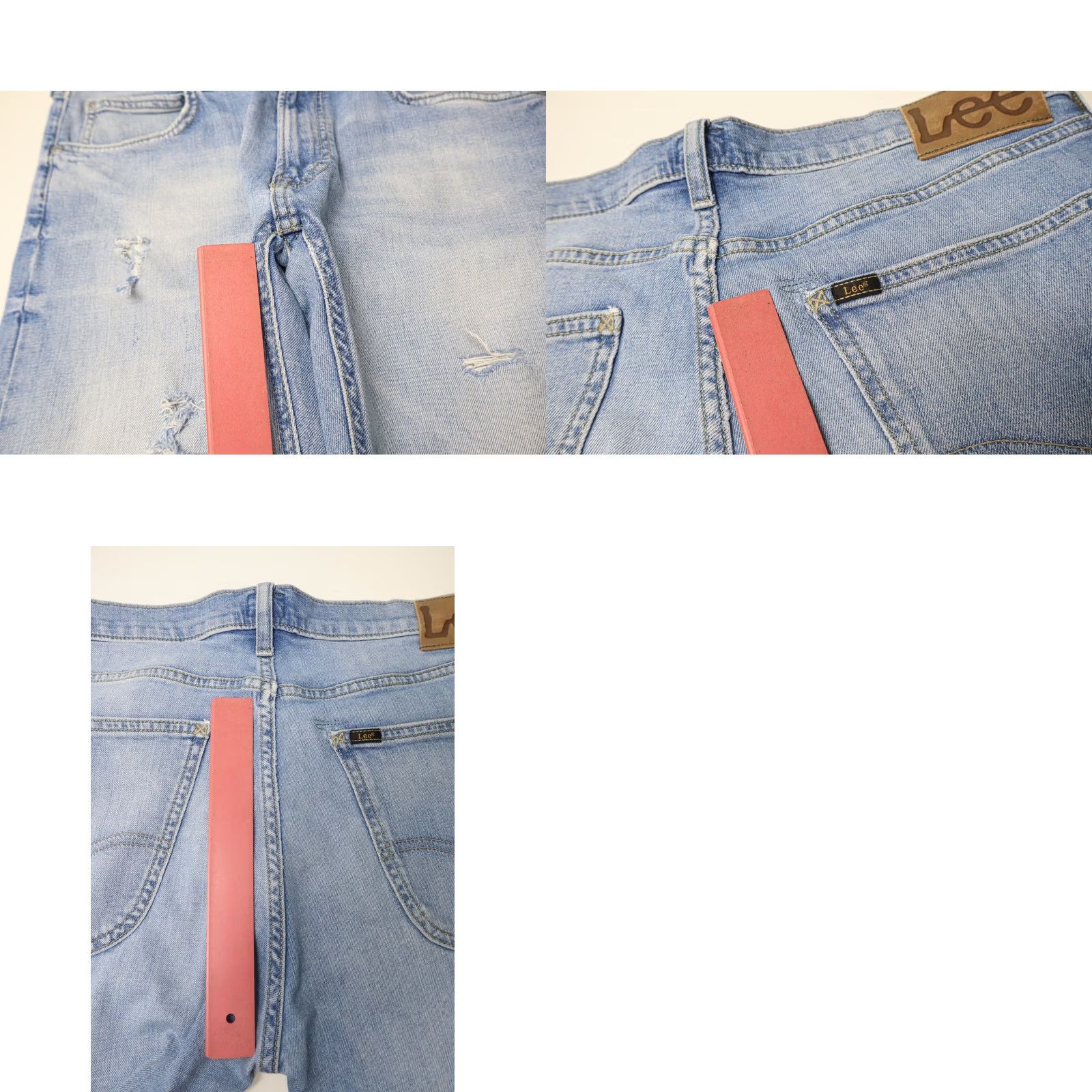 Lee Lee Luke Jeans Men's Slim Fit Blue W32/L32 Stretch Distressed Fade Effect Size US 32 / EU 48 - 8 Thumbnail