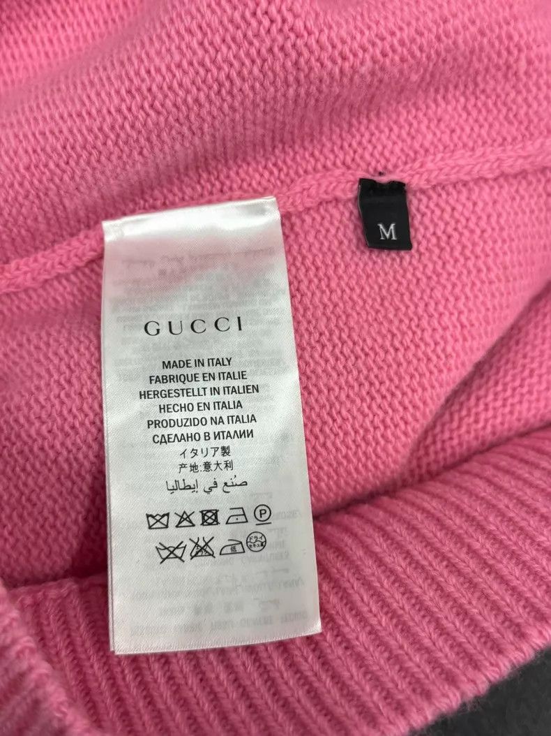Gucci Gucci Pink and green tiger head knitted sweater Size M / US 6-8 / IT 42-44 - 4 Thumbnail