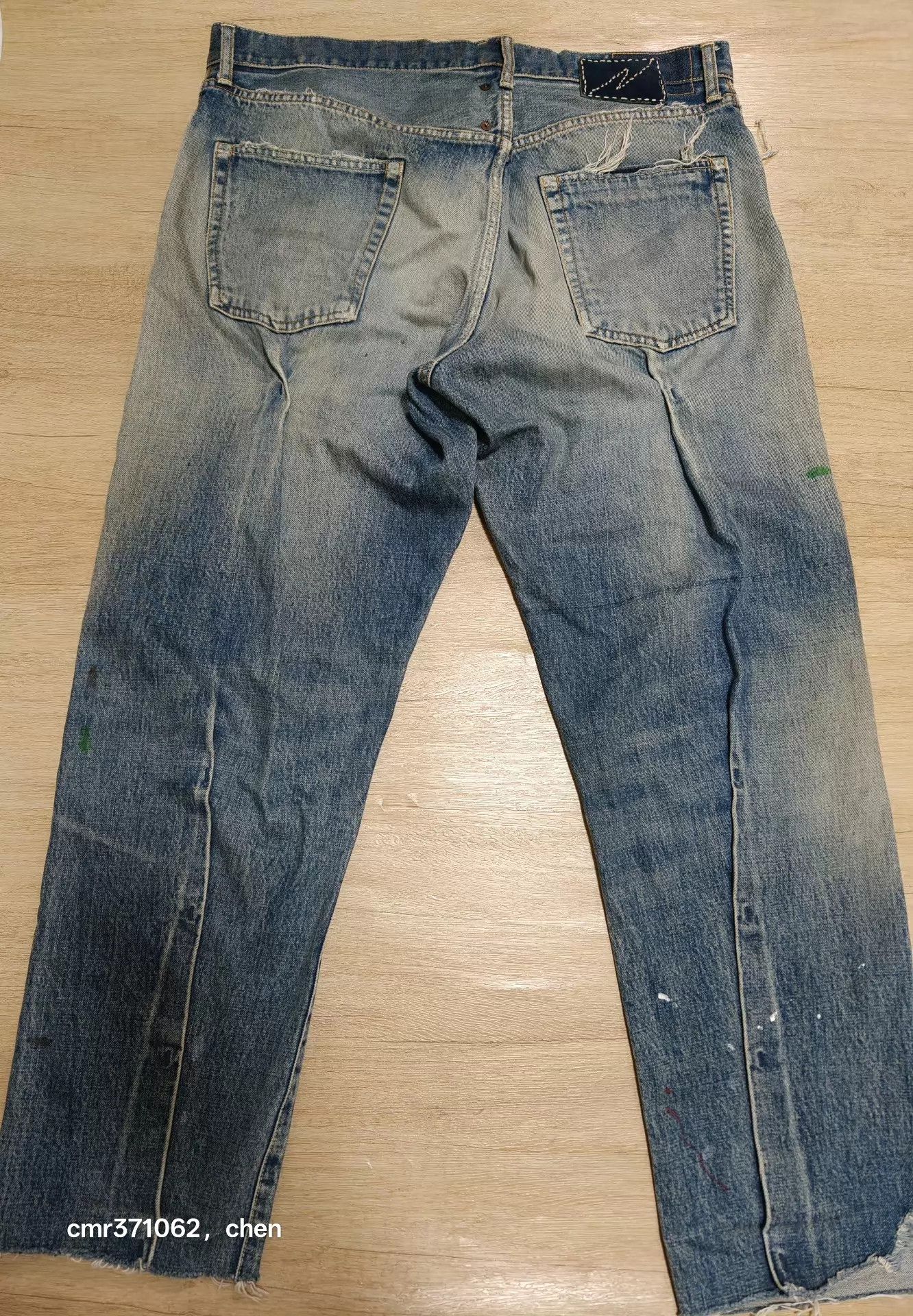 Visvim visvim 22 ICT journeyman 4 9/10 distressed blue camo patch denim Size US 36 / EU 52 - 6 Thumbnail